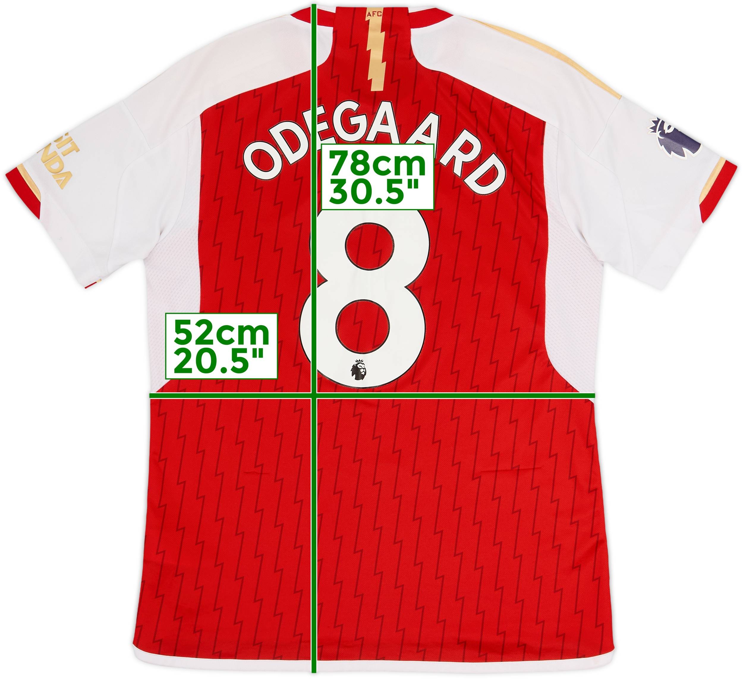 2023-24 Arsenal Home Shirt Odegaard #8 - 8/10 - (L)