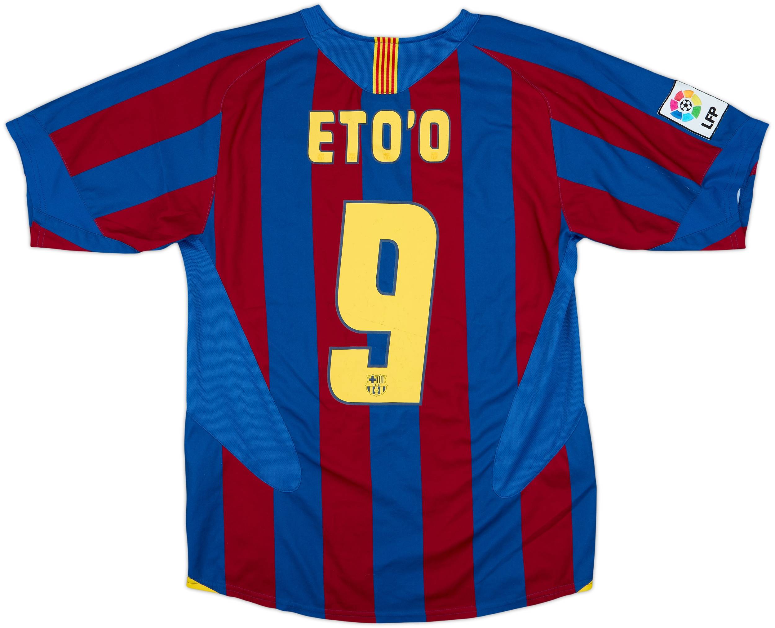 2005-06 Barcelona Home Shirt Eto'o #9 - 7/10 - (M)
