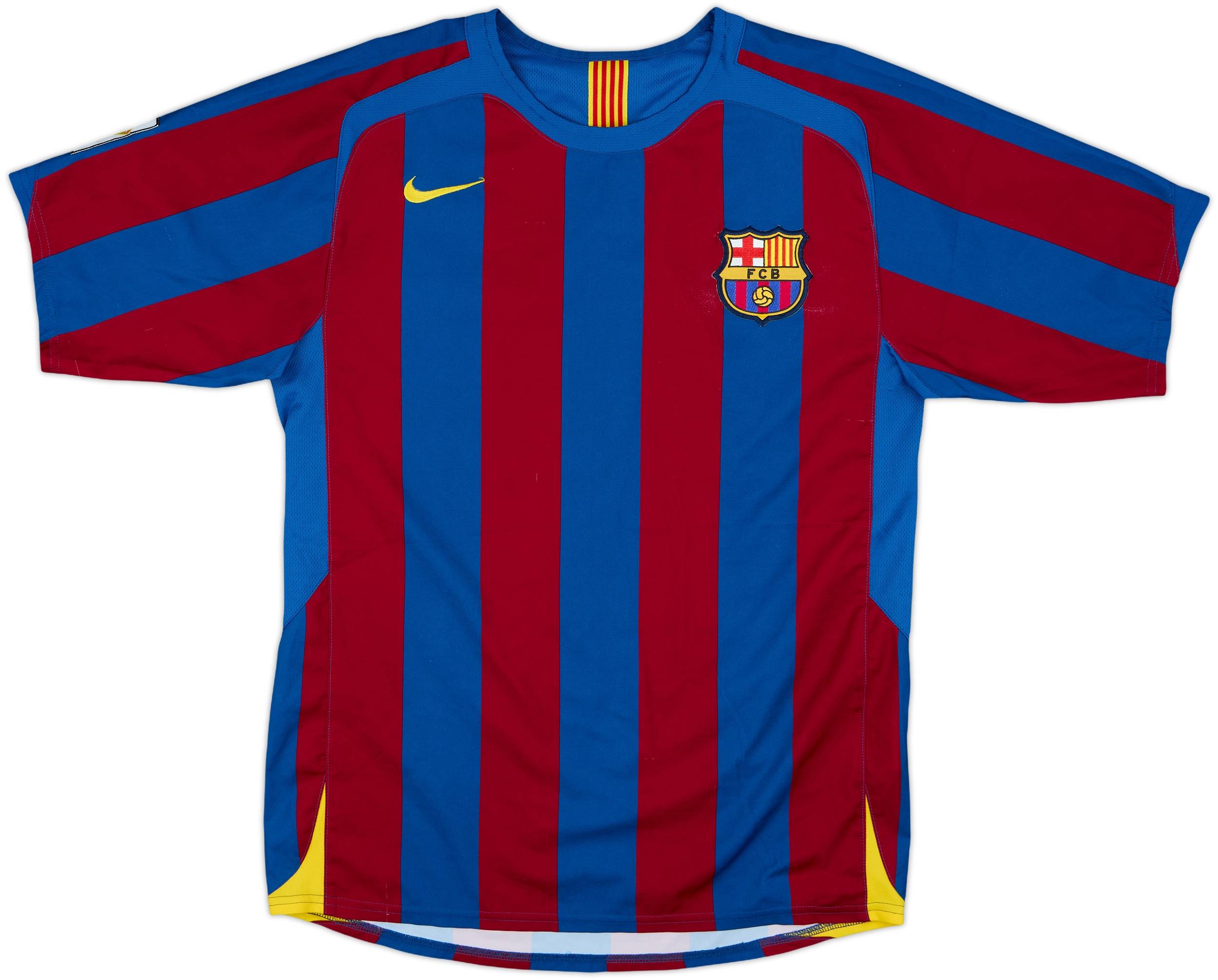 2005-06 Barcelona Home Shirt Eto'o #9 - 7/10 - (M)