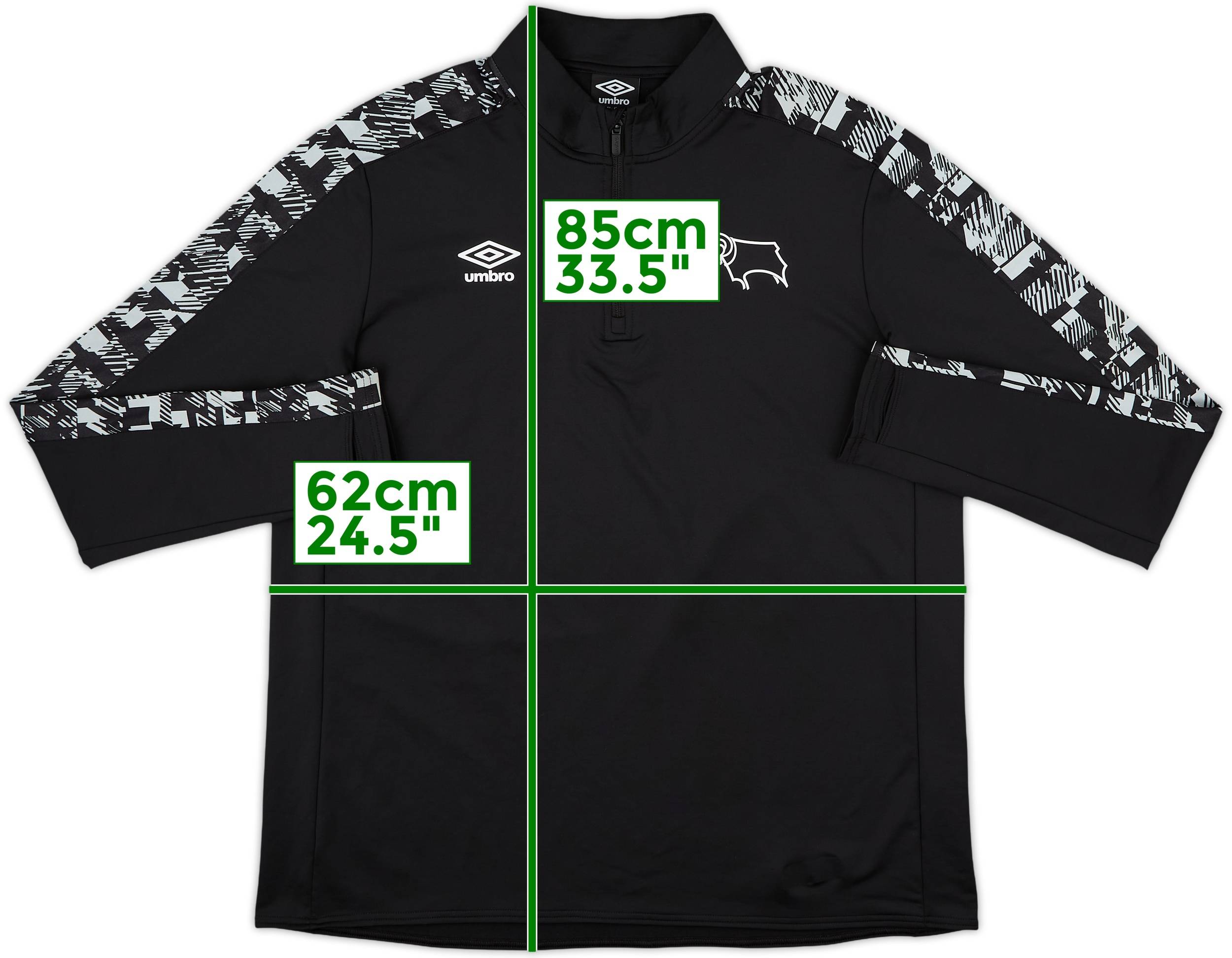 2020-21 Derby County Umbro 1/4 Zip Drill Top - 9/10 - (XXL)