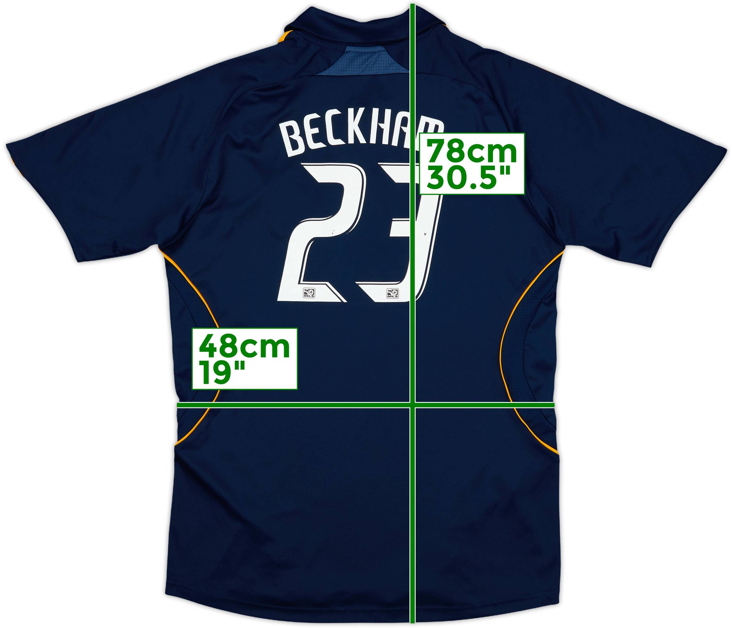 ベッカム　LAギャラクシー　2007年　アウェイユニフォーム 2007-08 LA Galaxy Away Shirt Beckham #23 (XXL)