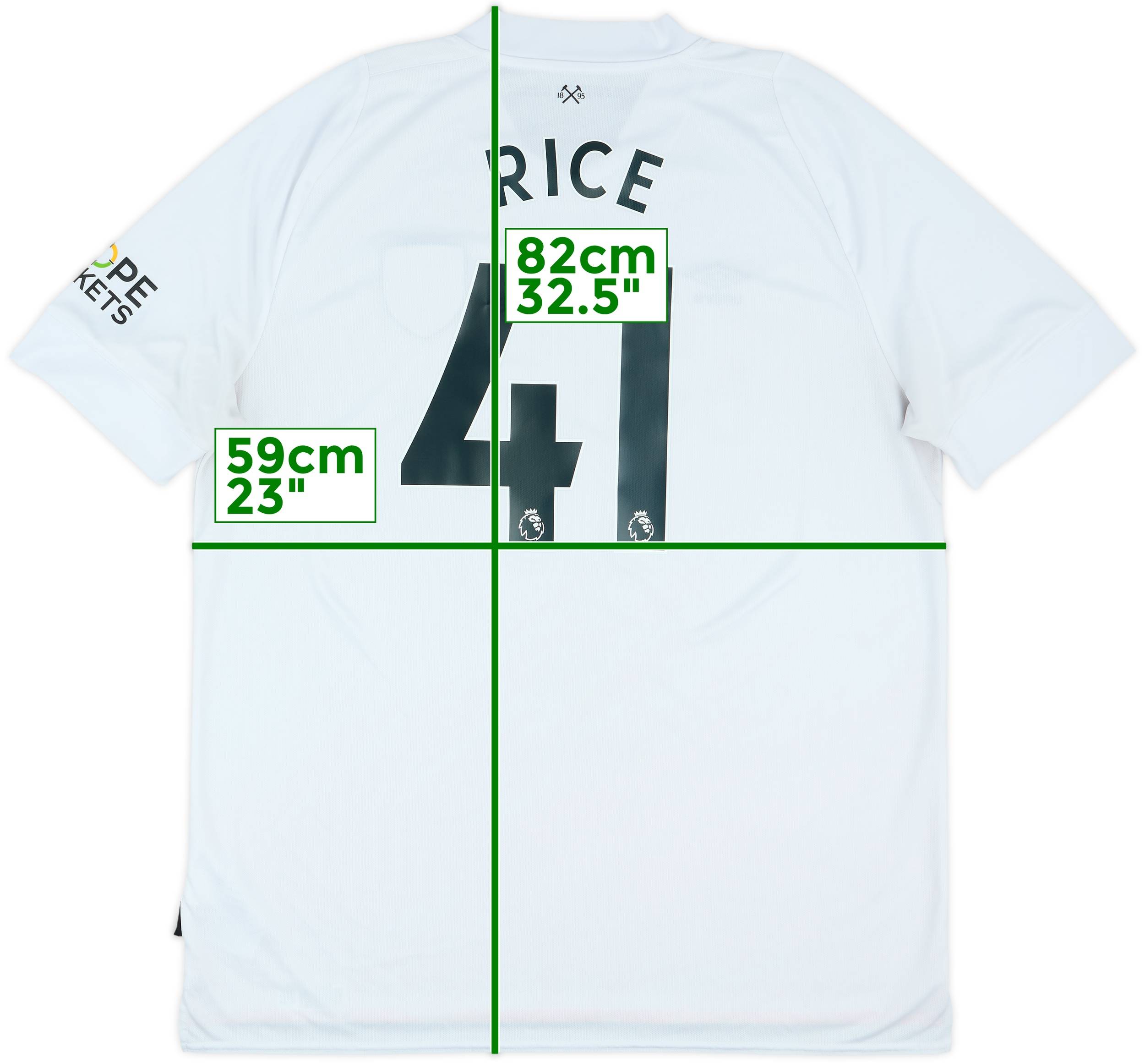 2022-23 West Ham Third Shirt Rice #41 - 6/10 - (XXL)