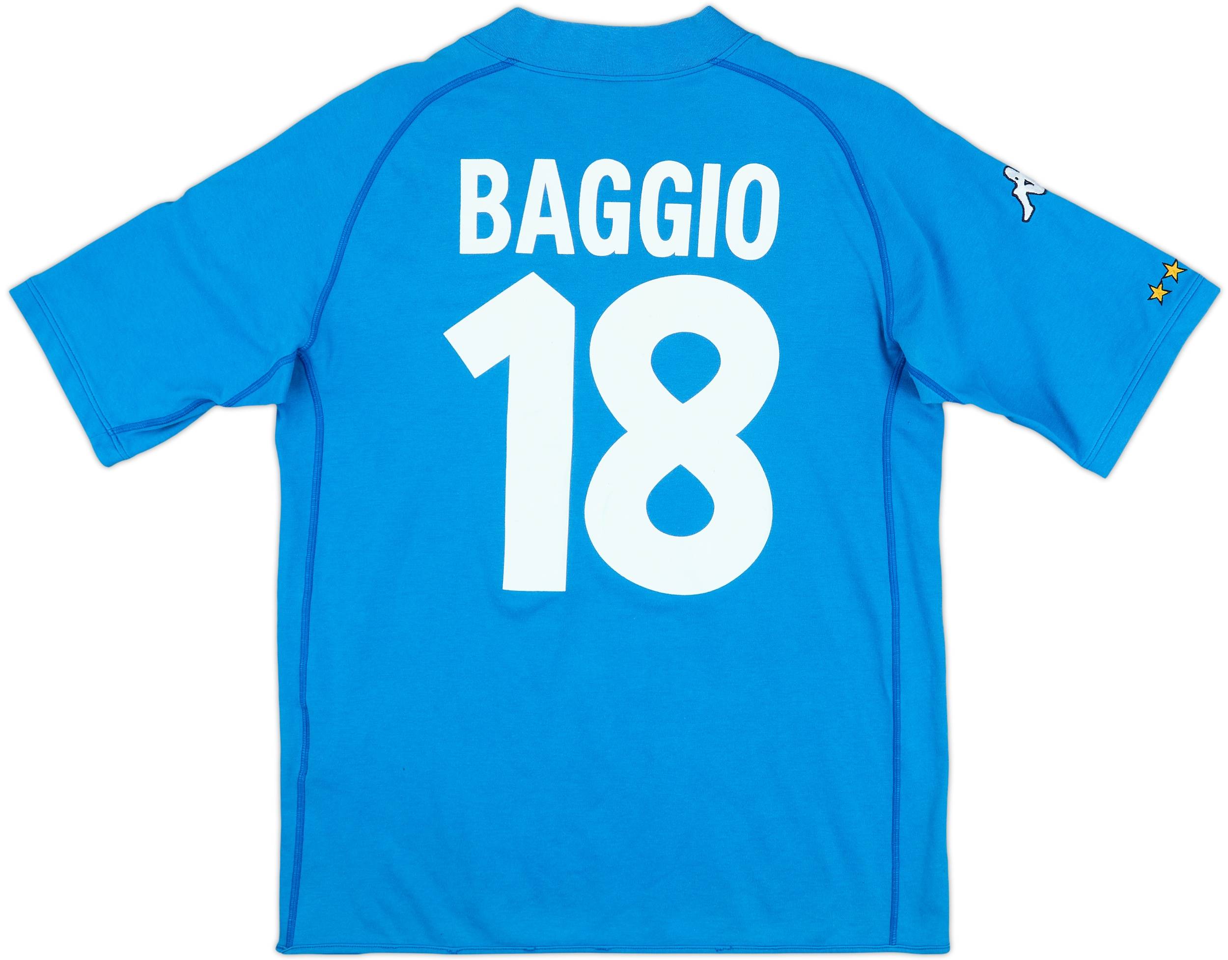 【特別送料無料！】 - #18 Baggio Shirt Home Italy 2002 6/10 (M) - ウェア