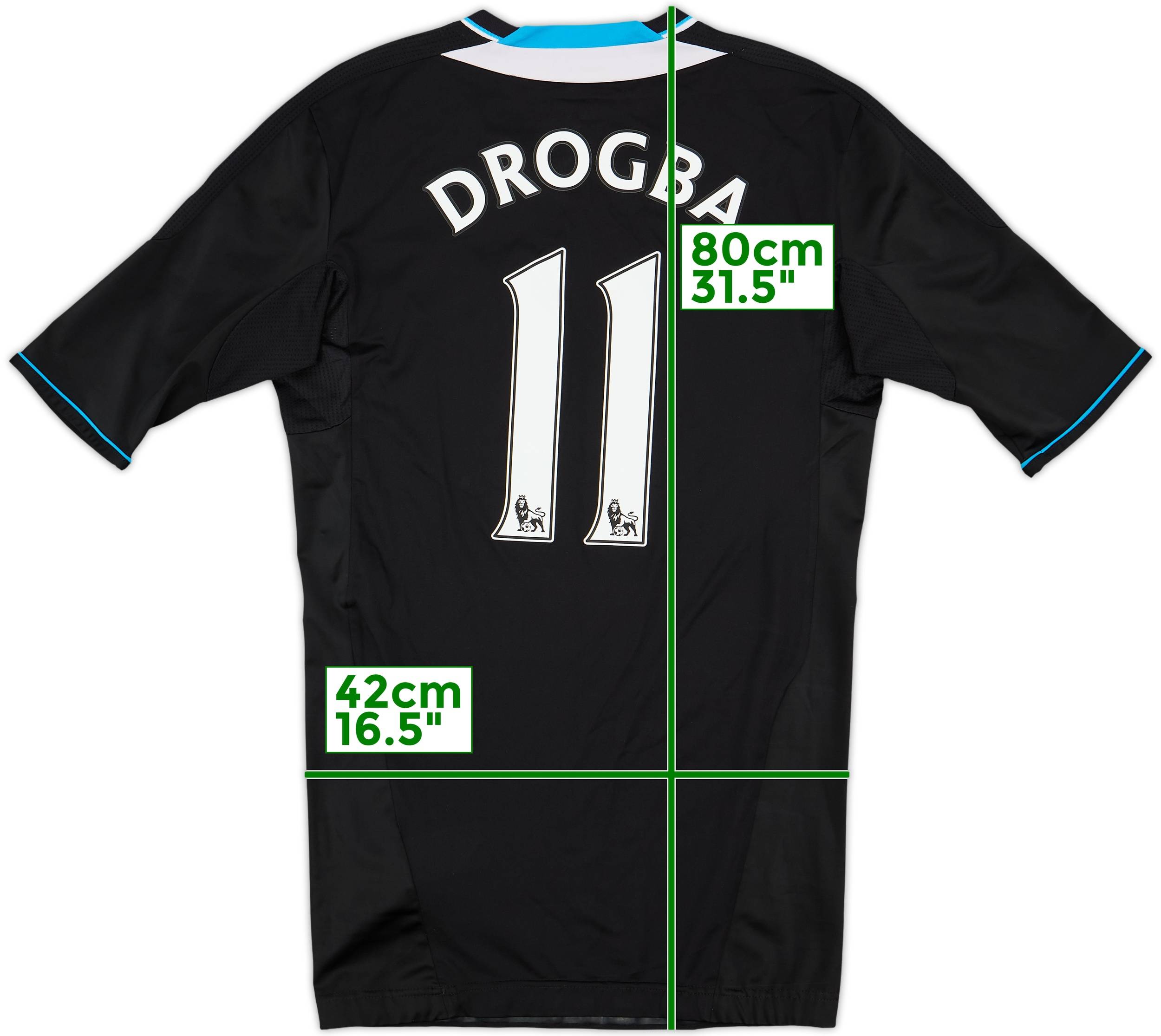 2011-12 Chelsea Player Issue TechFit Away Shirt Drogba #11 - 5/10