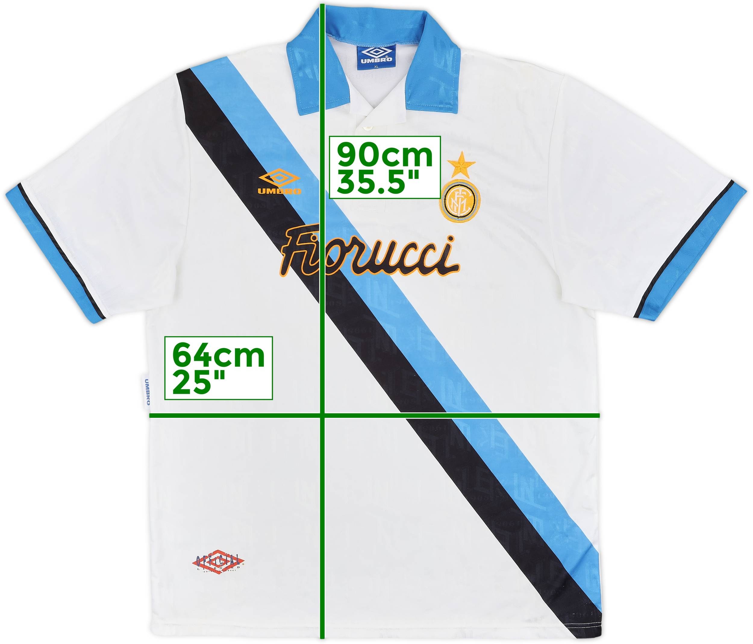 1993-94 Inter Milan Away Shirt - 9/10 - (XL)