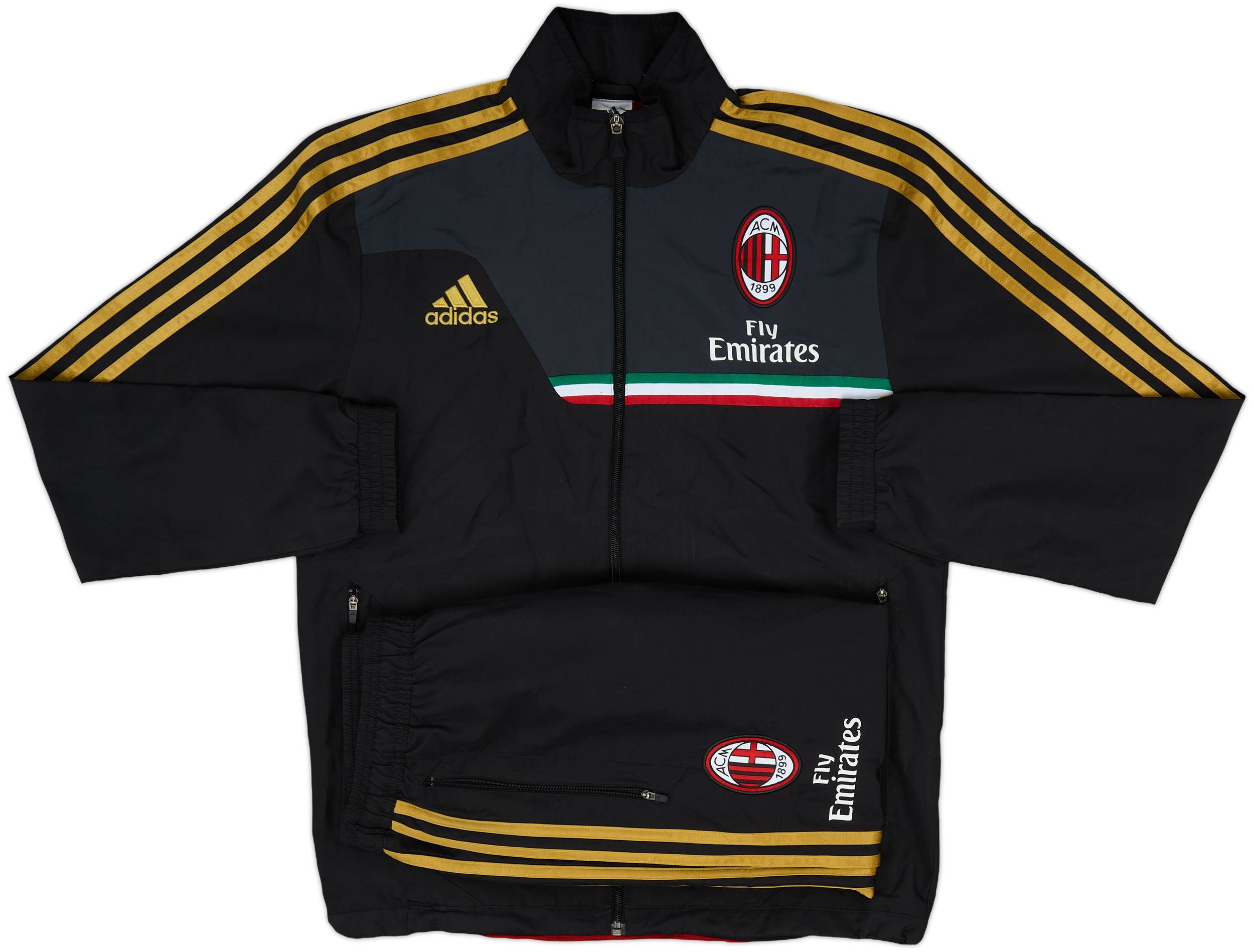 2013-14 AC Milan adidas Tracksuit - 7/10 - (S)