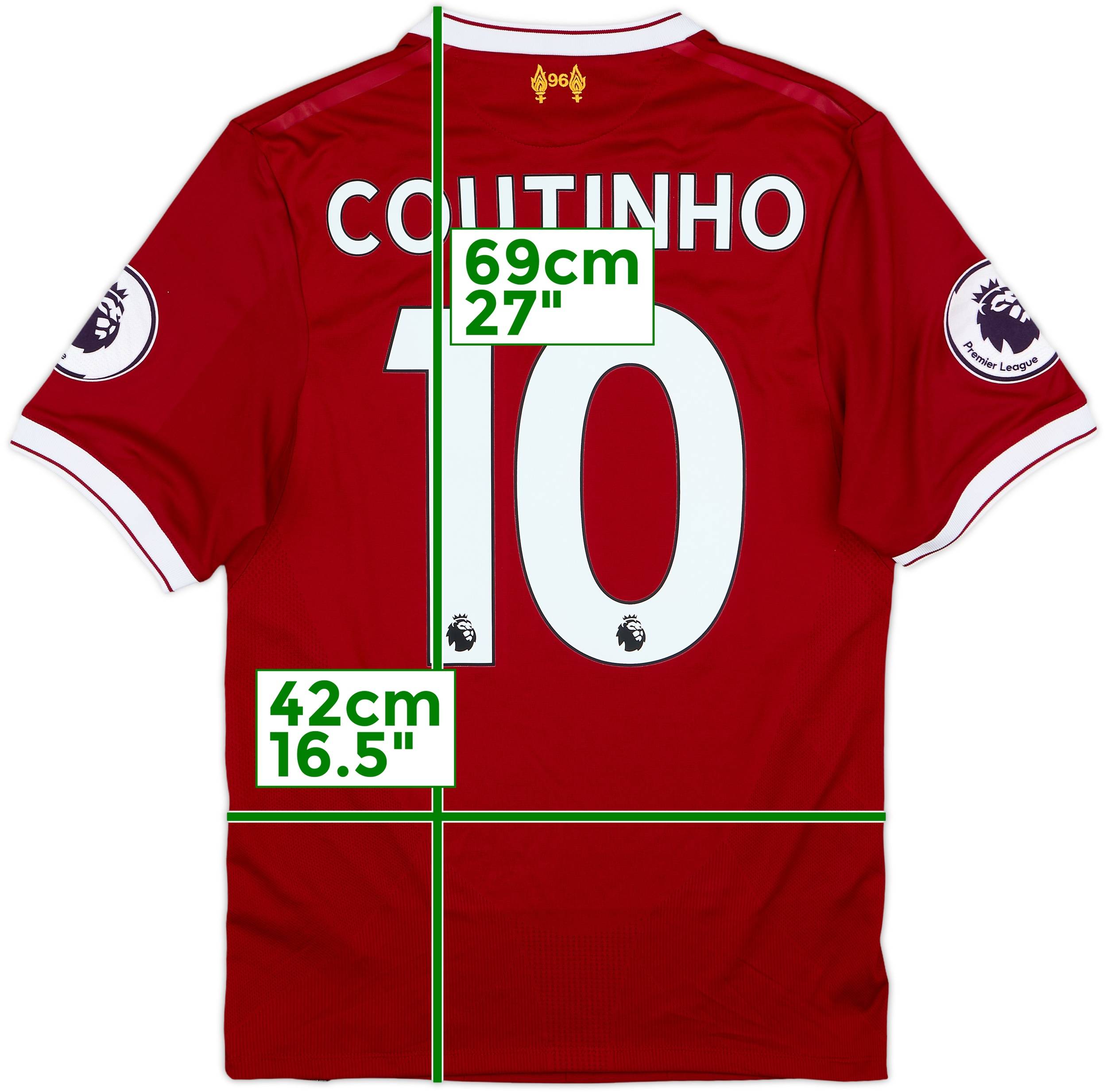2017-18 Liverpool 125 Years Home Shirt Coutinho #10 - 8/10 - (S)