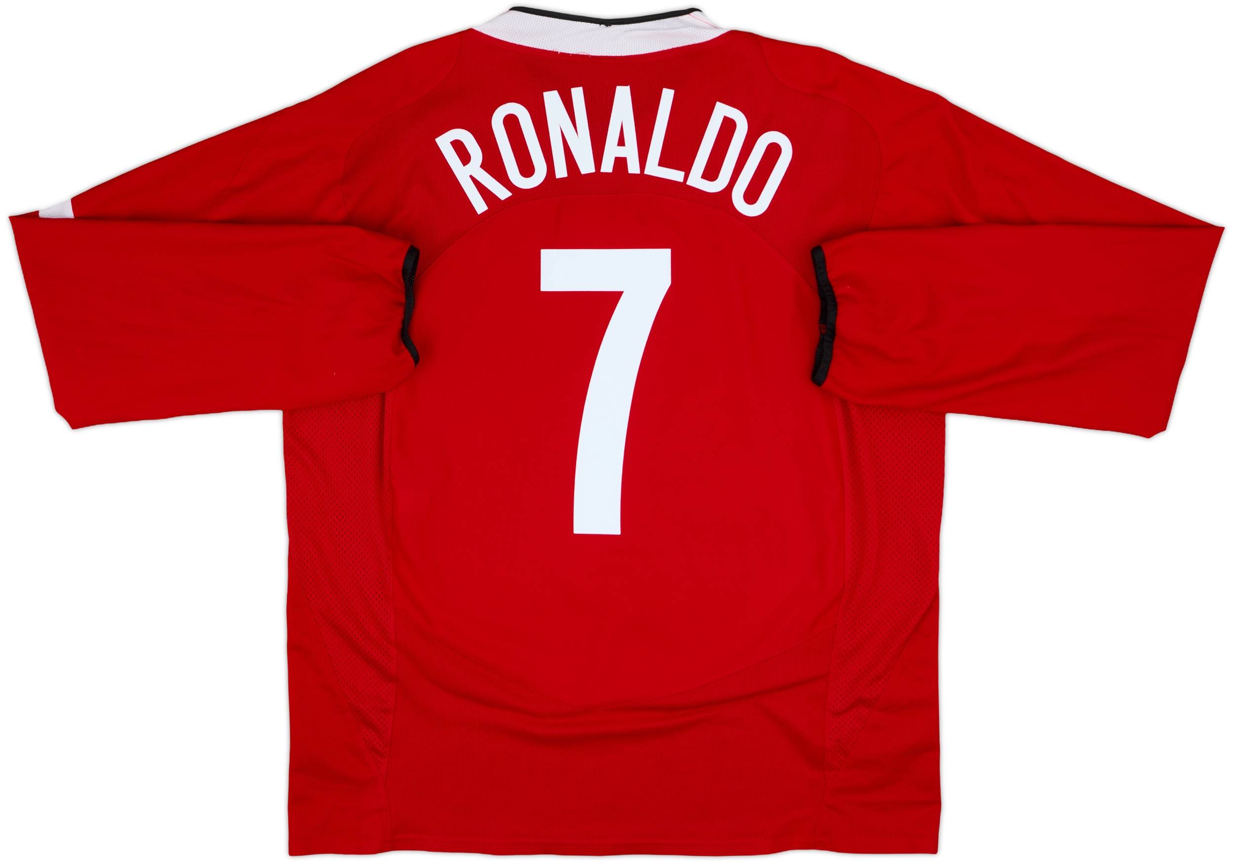 2004-06 Manchester United Home L/S Shirt Ronaldo #7 - 7/10 - (XL)