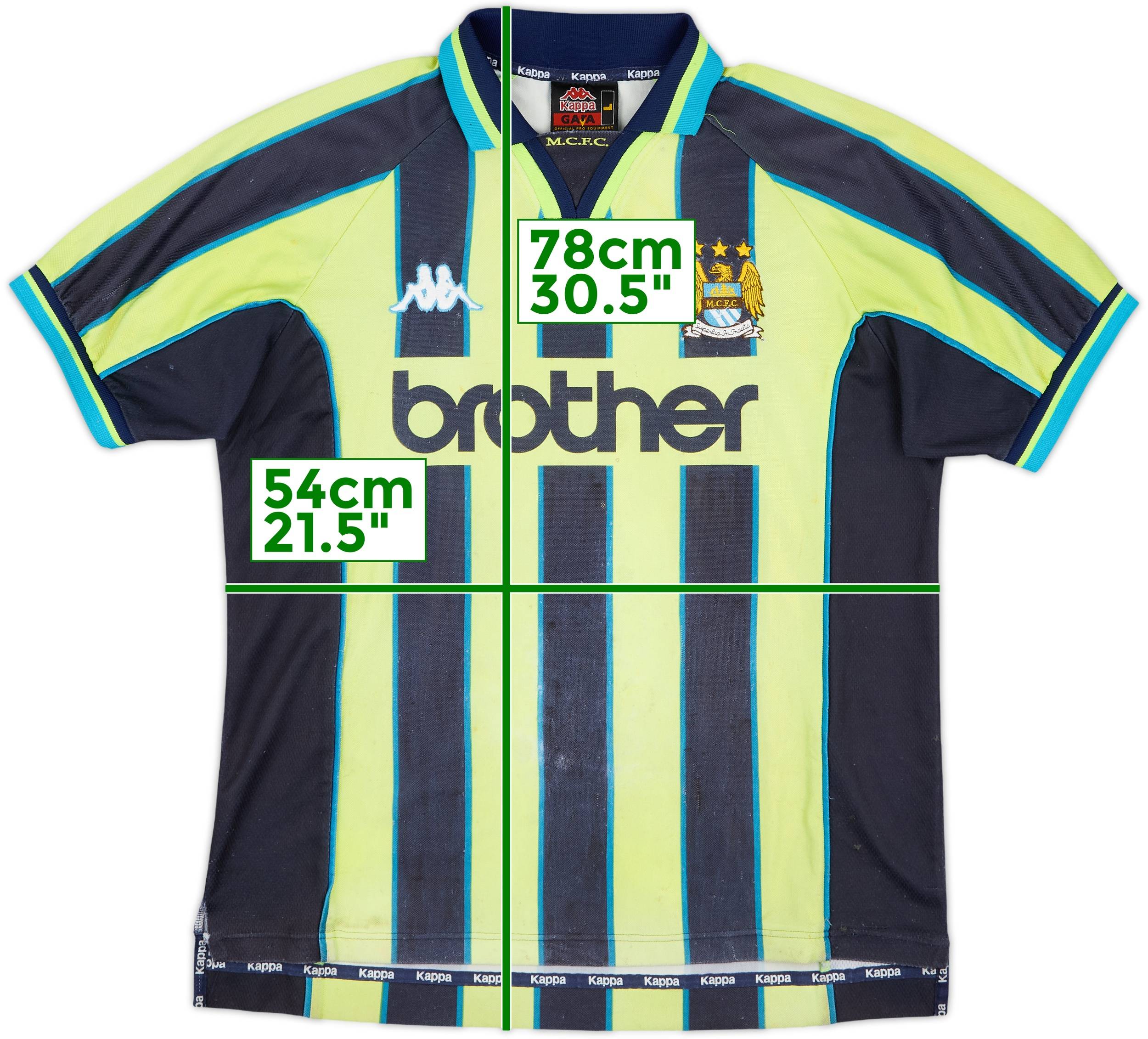 ウェア Manchester City 98/99 Away 1998-99 Manchester City Away Shirt #9 - 4/10 - (L)