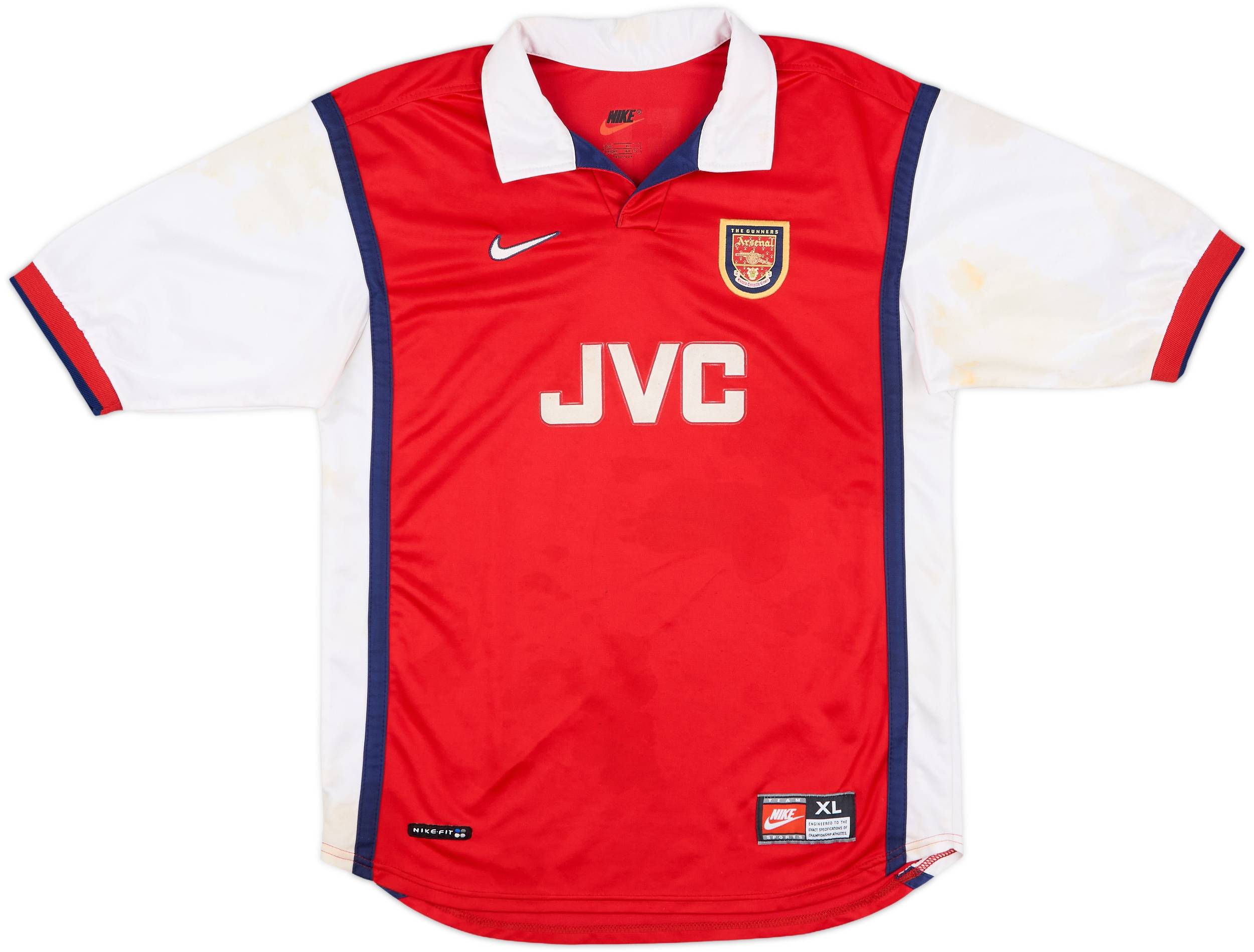 1998-99 Arsenal Home Shirt Viera #4 - 4/10 - (XL.Boys)