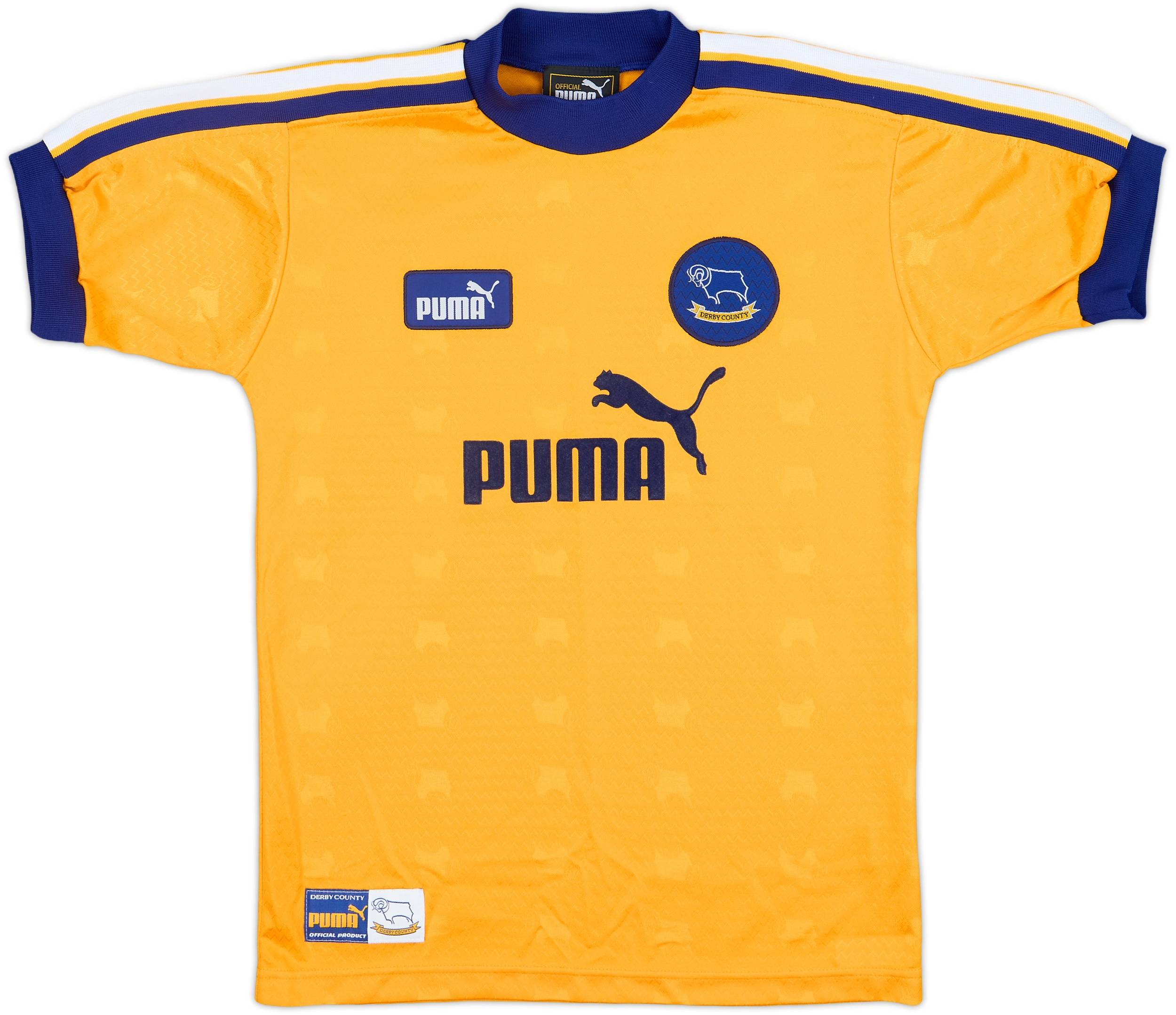 97-99 PUMA DERBY COUNTY アウェイサッカーユニフォーム 1997-98 Derby County Away Shirt - 9/10 - (XL.Boys)
