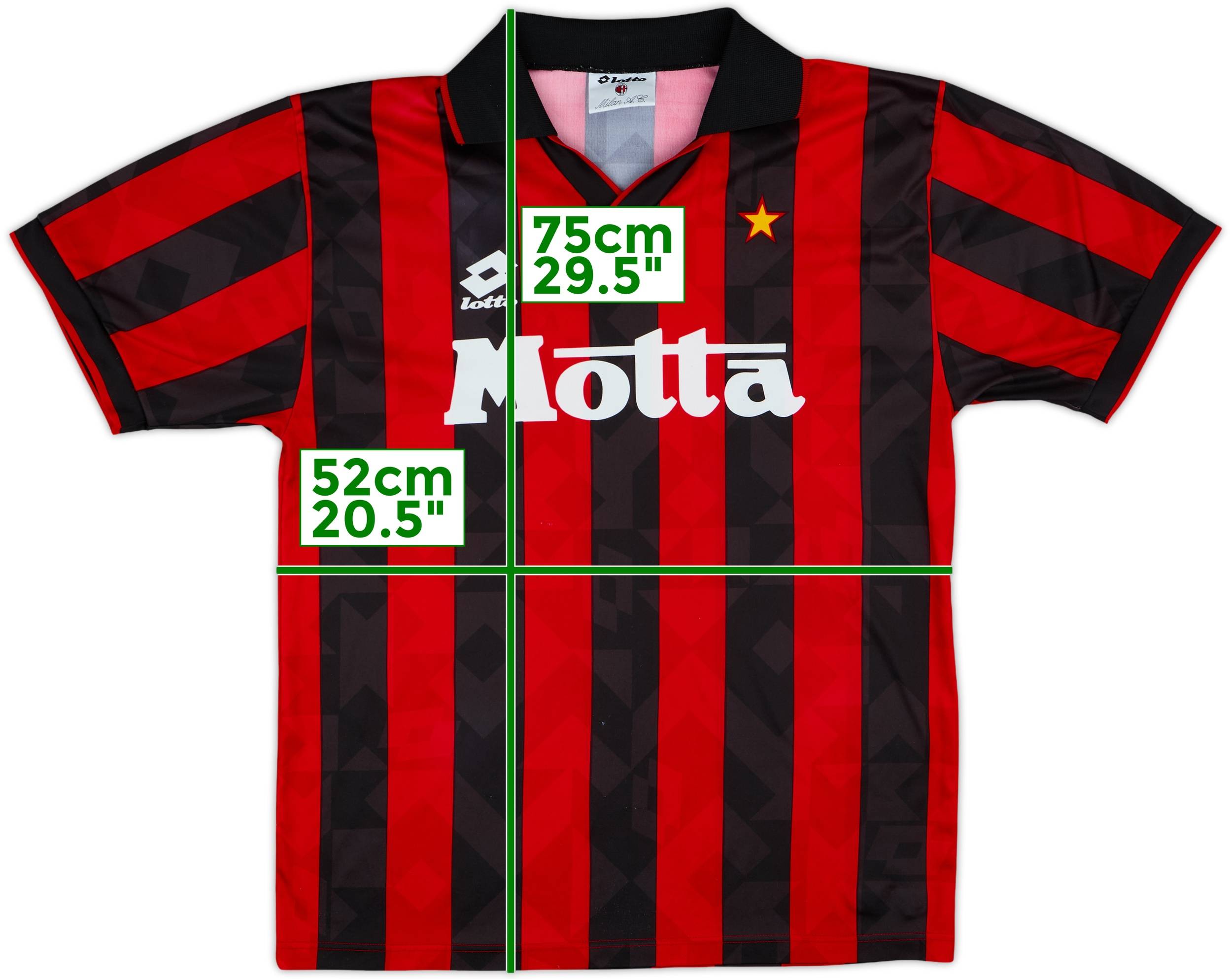 93/94 AC Milan uniform made in Italy Vintage 1993-94 AC Milan