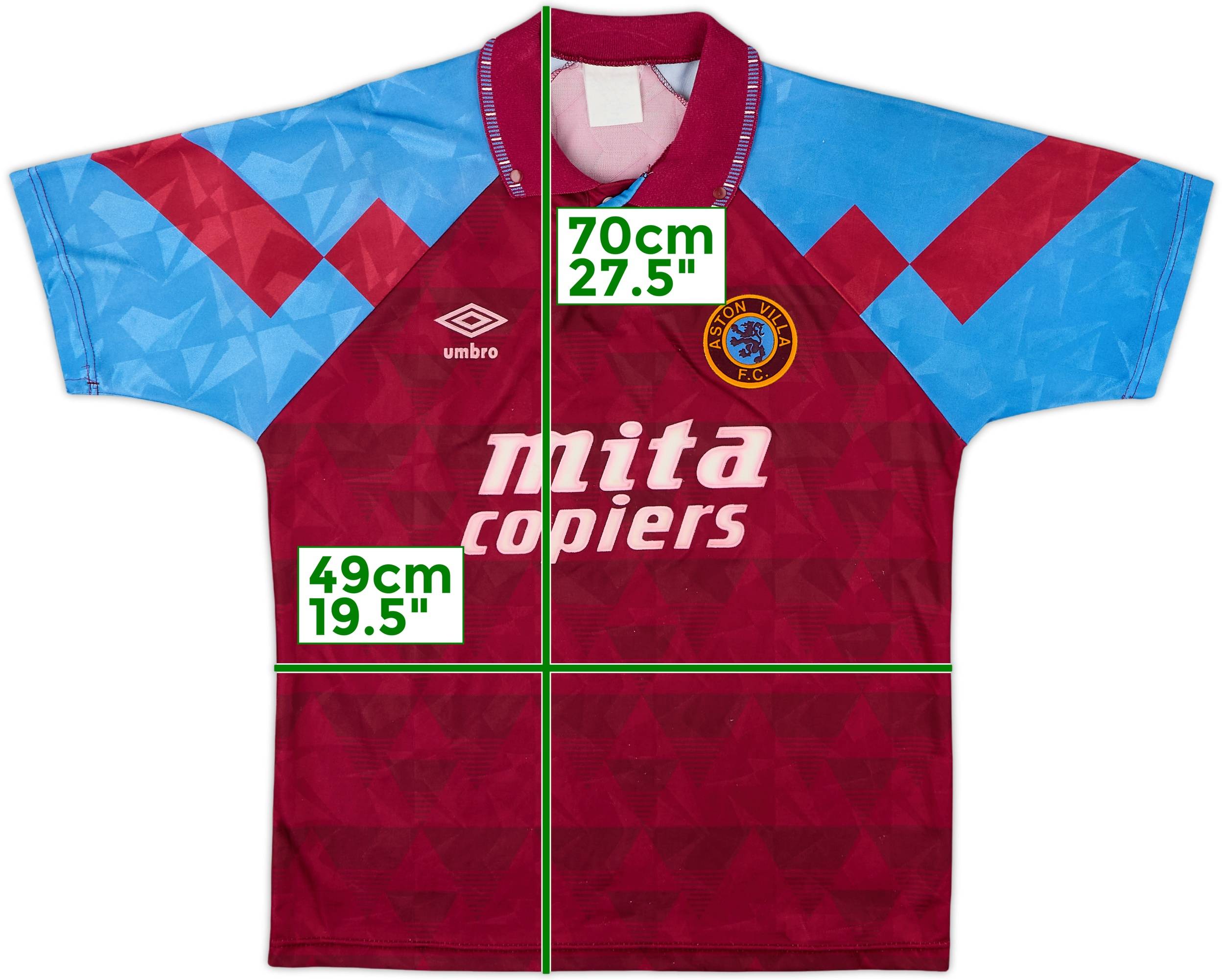 1990-92 Aston Villa Home Shirt - 6/10 - (M)