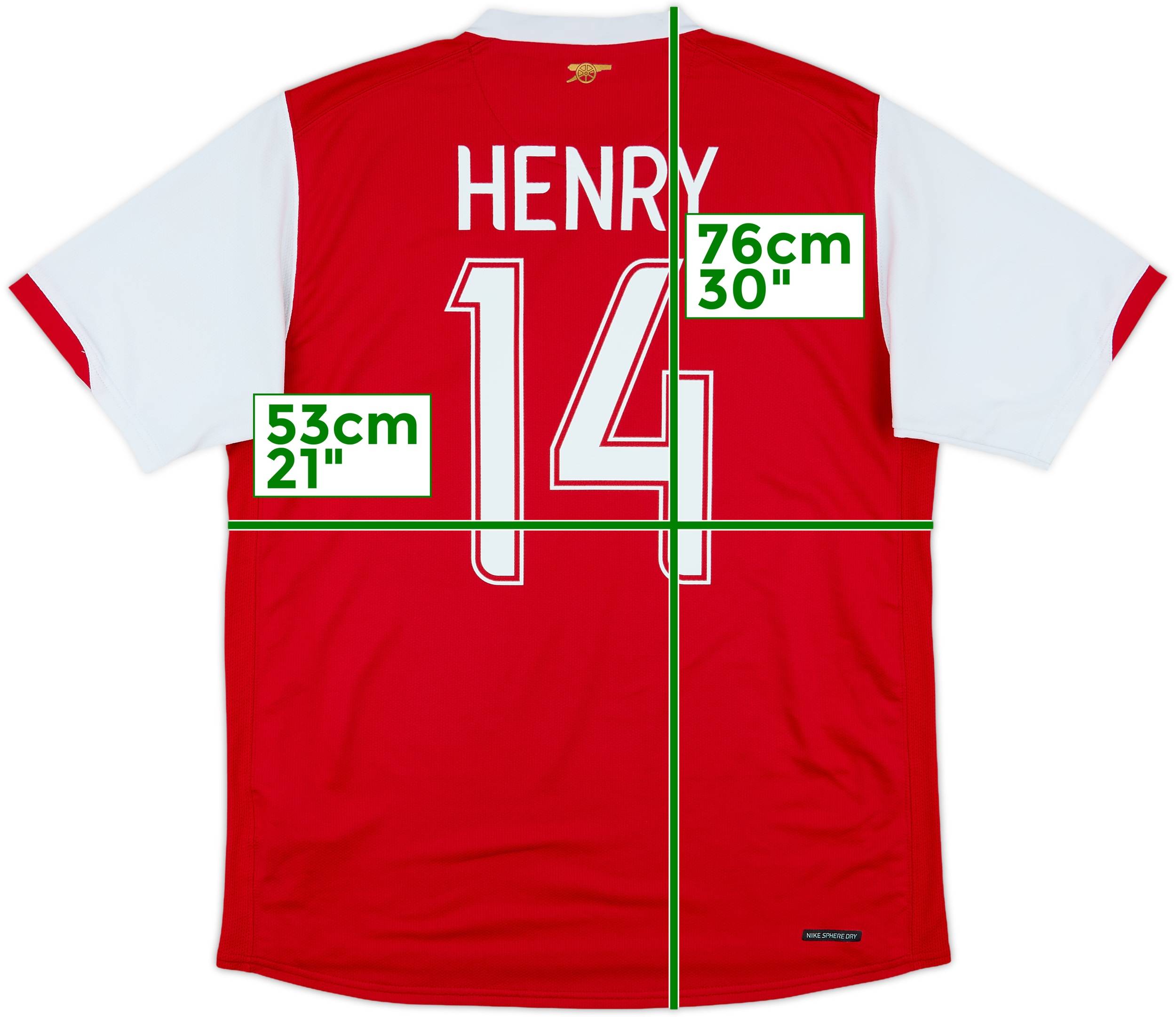 Arsenal 07-08 3rd 【14 Henry】 2006-08 Arsenal Home Shirt Henry #14 - 6/10 - (M)