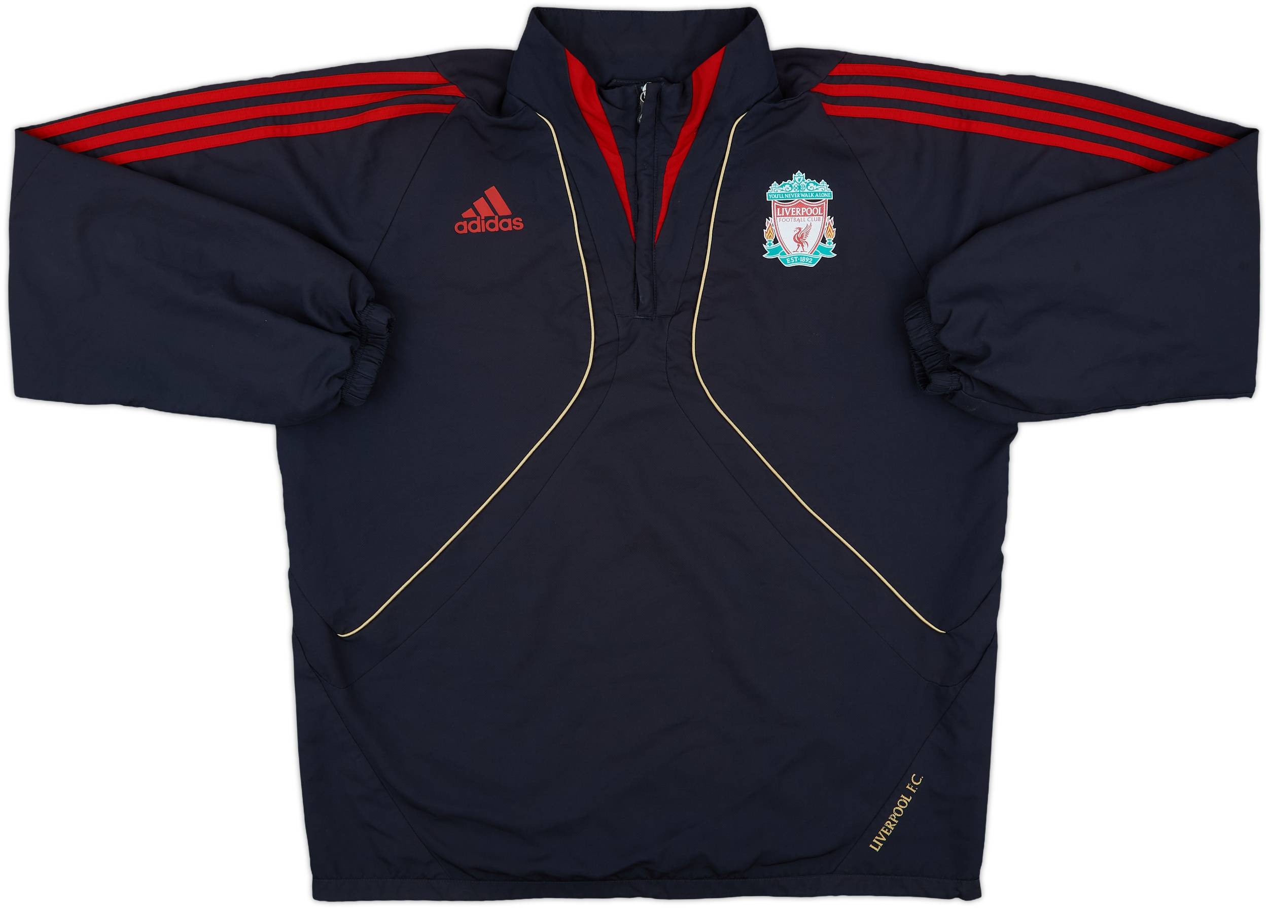 2009-10 Liverpool adidas 1/4 Zip Training Top - 6/10 - (L/XL)
