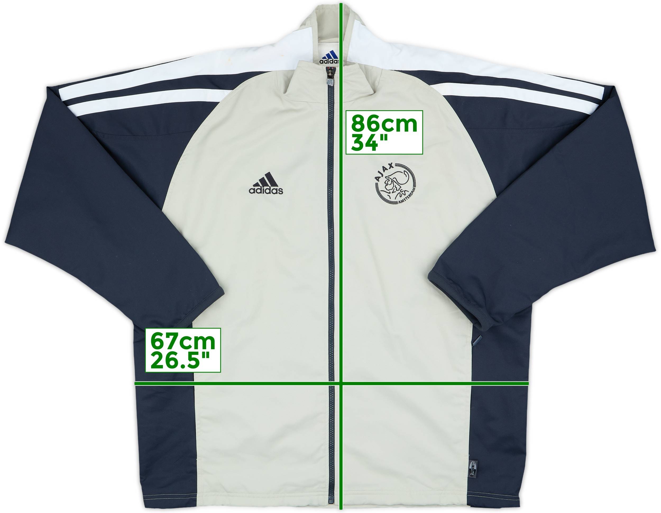 2001-02 Ajax adidas Track Jacket - 8/10 - (M/L)
