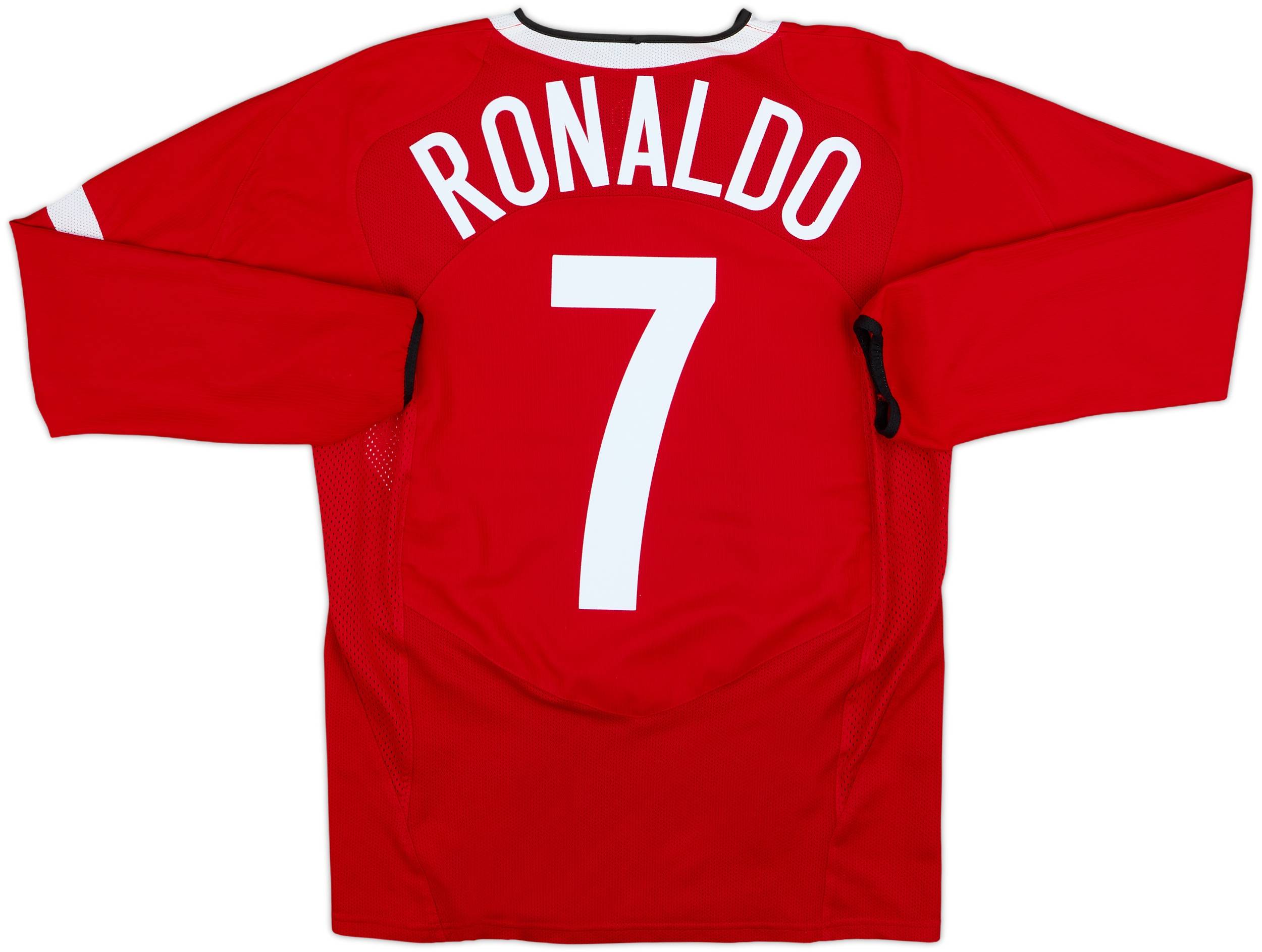 2004-06 Manchester United Home L/S Shirt Ronaldo #7 - 8/10 - (XL.Boys)