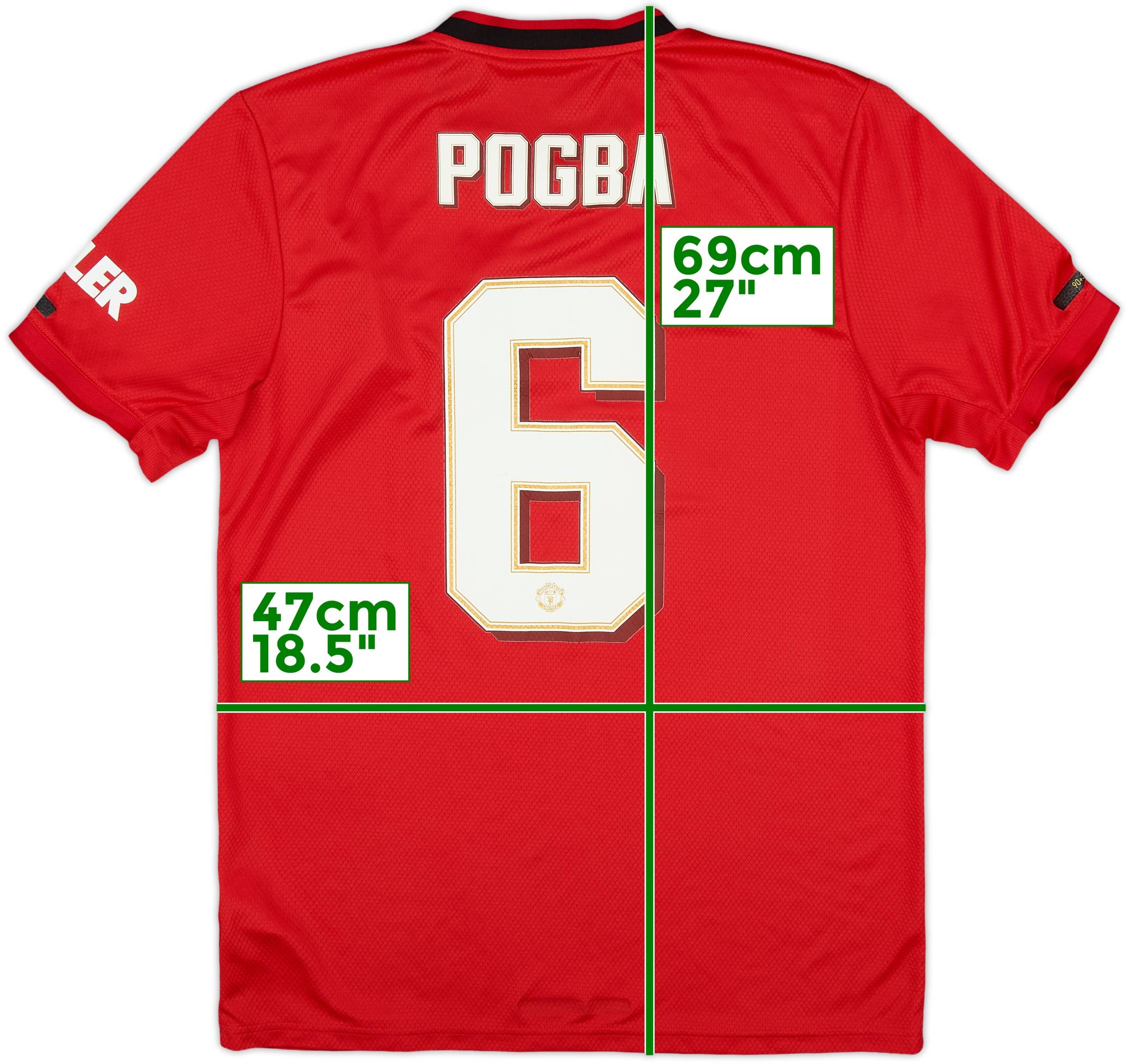 2019-20 Manchester United Home Shirt Pogba #6 - 5/10 - (M)