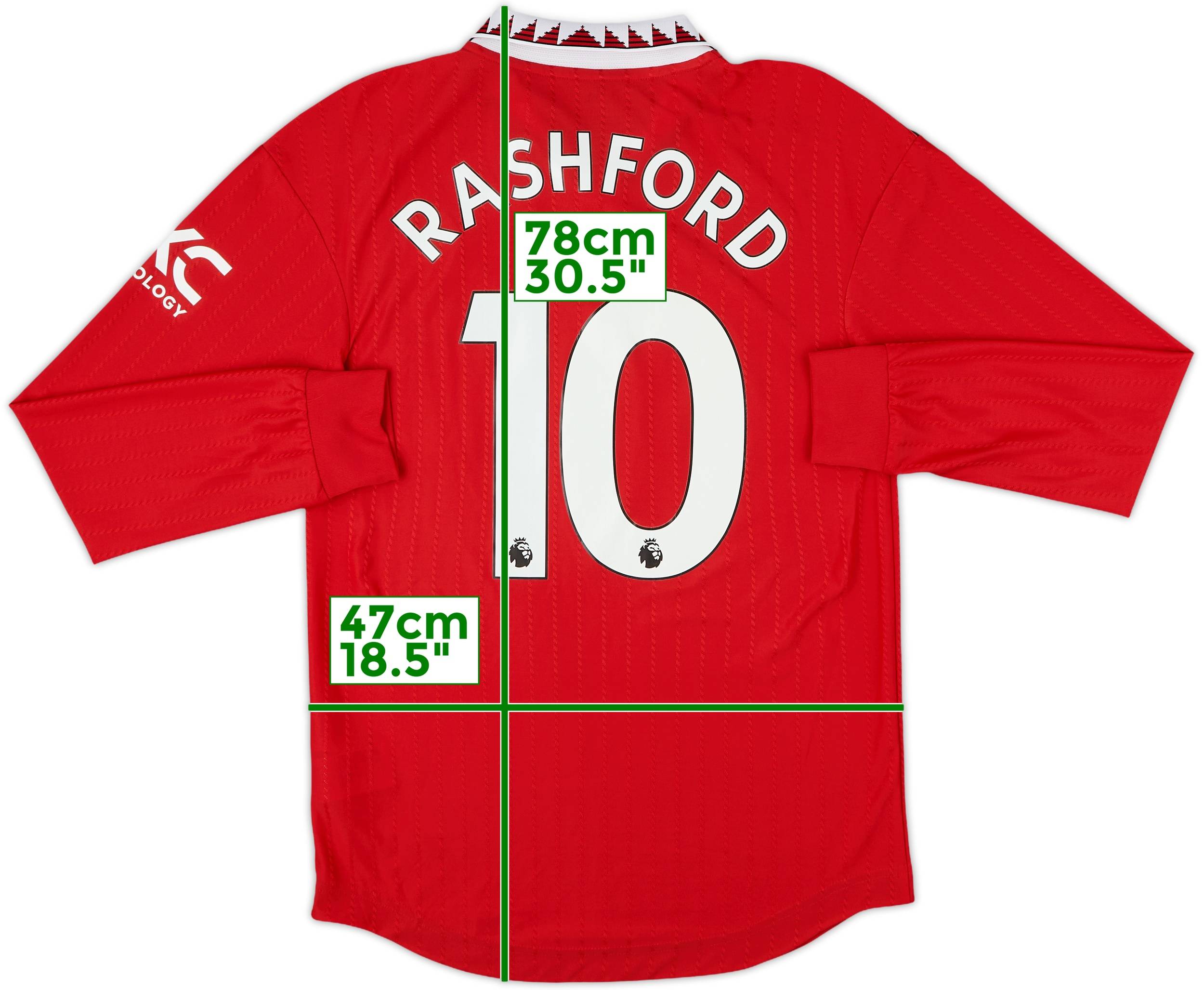 2022-23 Manchester United Authentic Home L/S Shirt Rashford #10