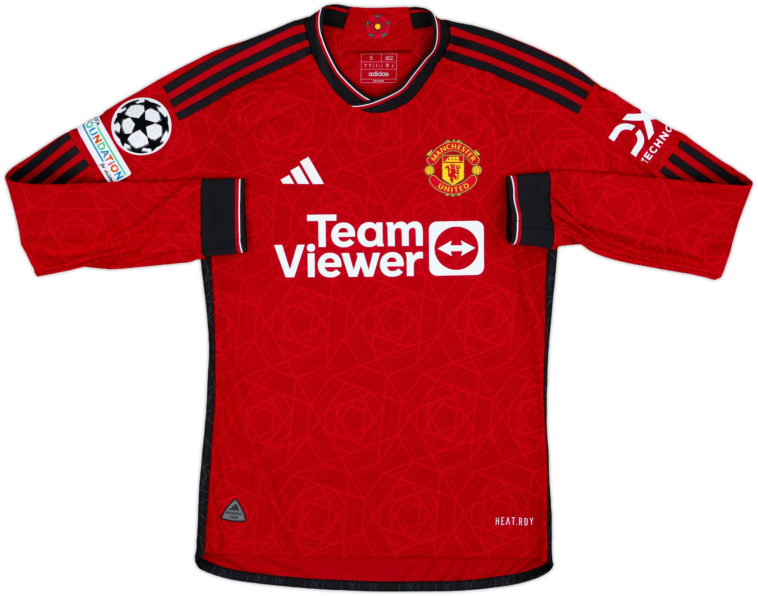 2023-24 Manchester United Authentic Home L/S Shirt Rashford #10