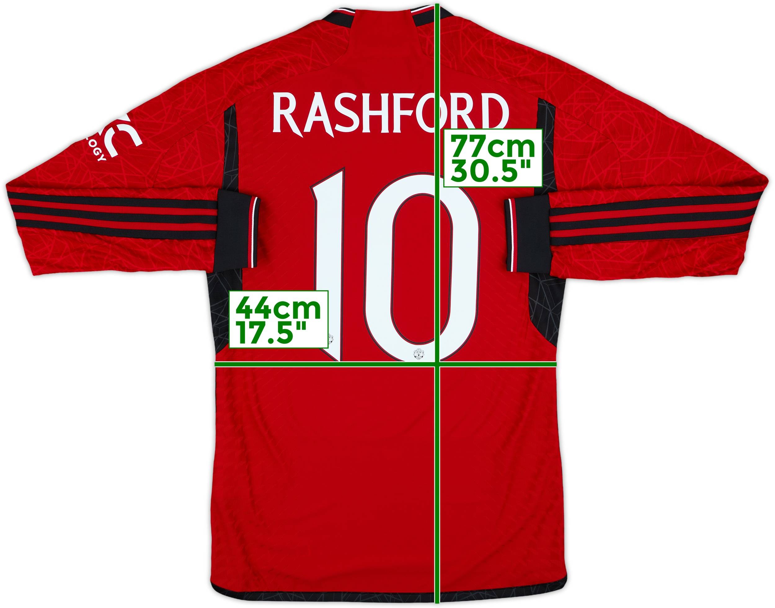 2023-24 Manchester United Authentic Home L/S Shirt Rashford #10
