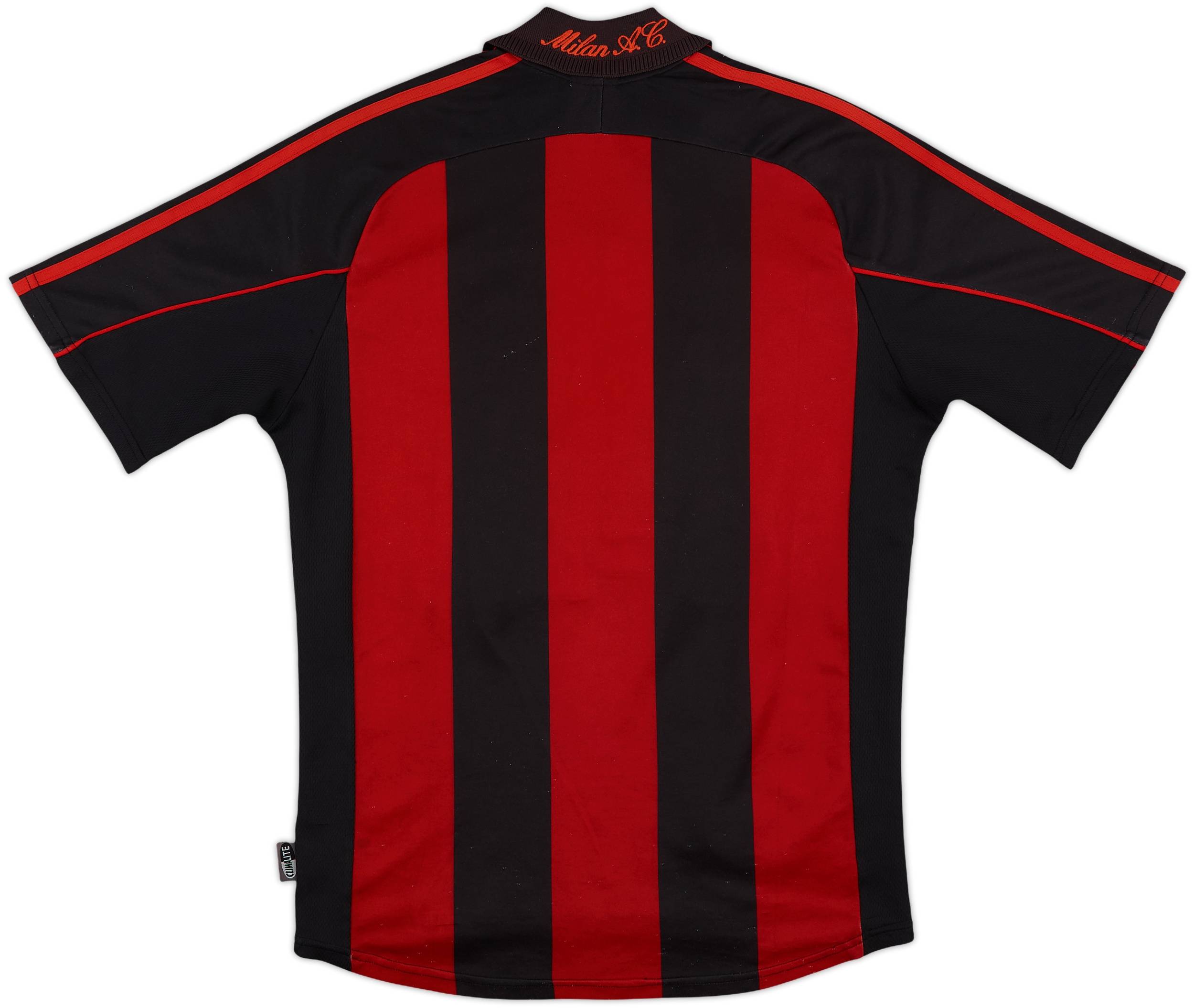 adidas AC Milan 00-02 ヴィンテージ ユニフォーム 2xo 2000-02 AC Milan Home Shirt - 5/10 - (S)