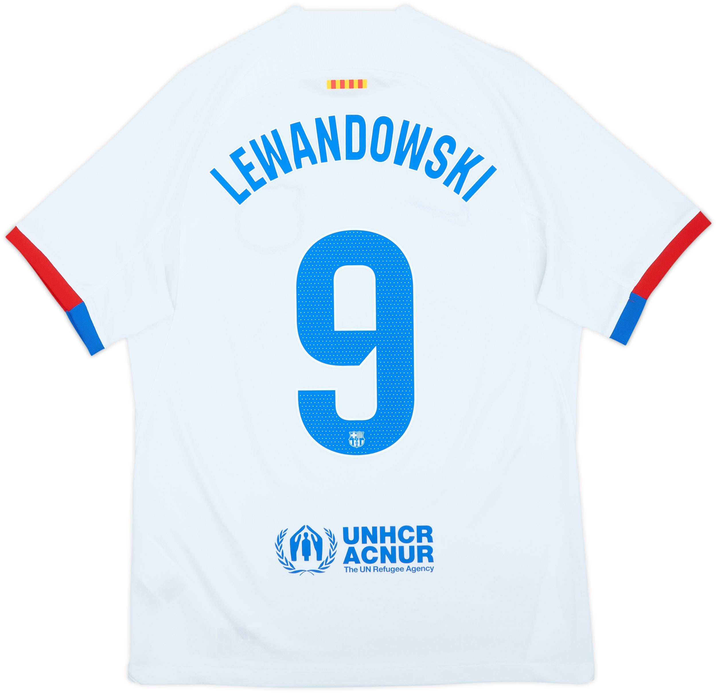2023-24 Barcelona Away Shirt Lewandowski #9 - 9/10 - (M)