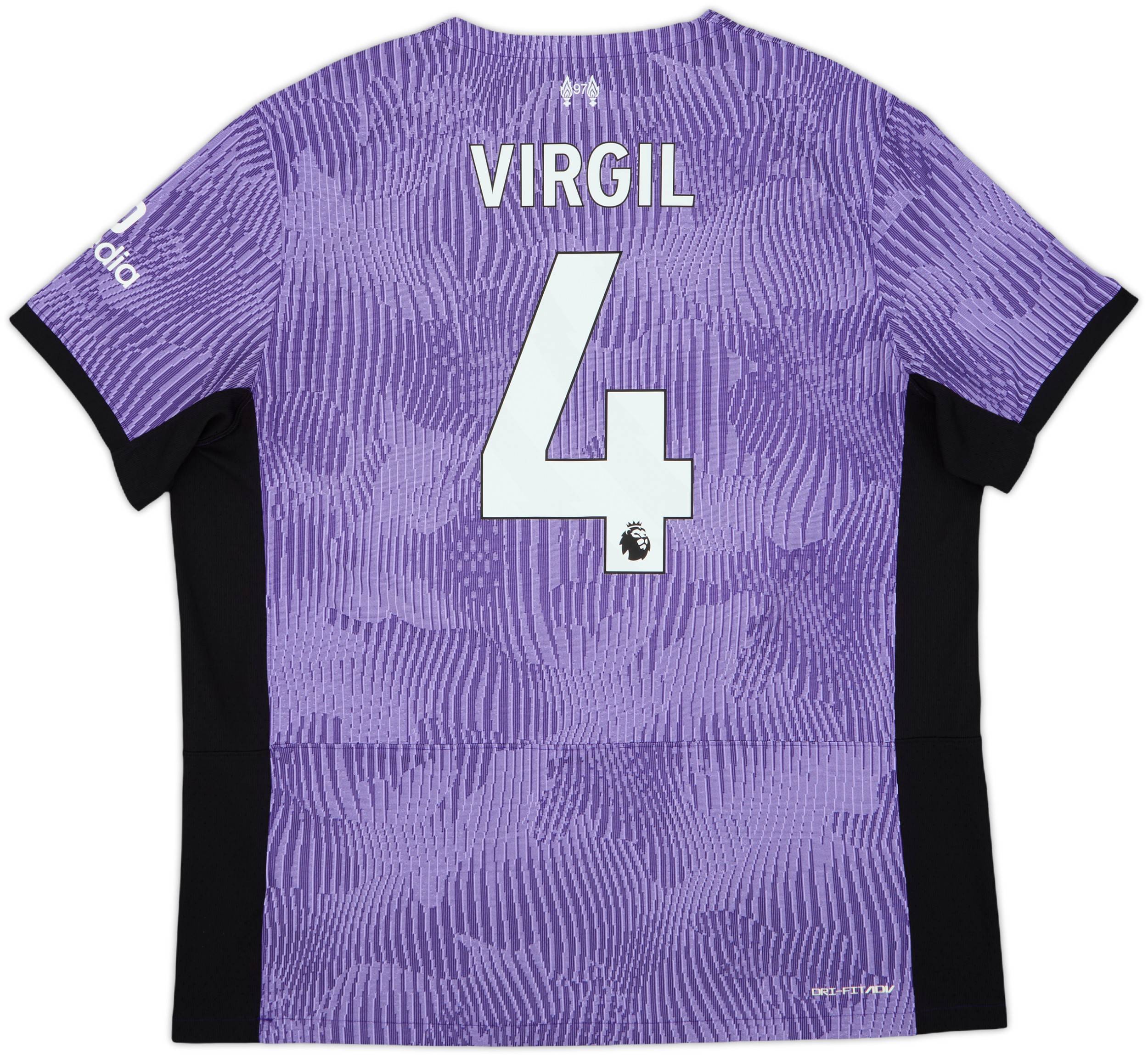 2023-24 Liverpool Authentic Third Shirt Virgil #4 - 10/10 - (XXL)