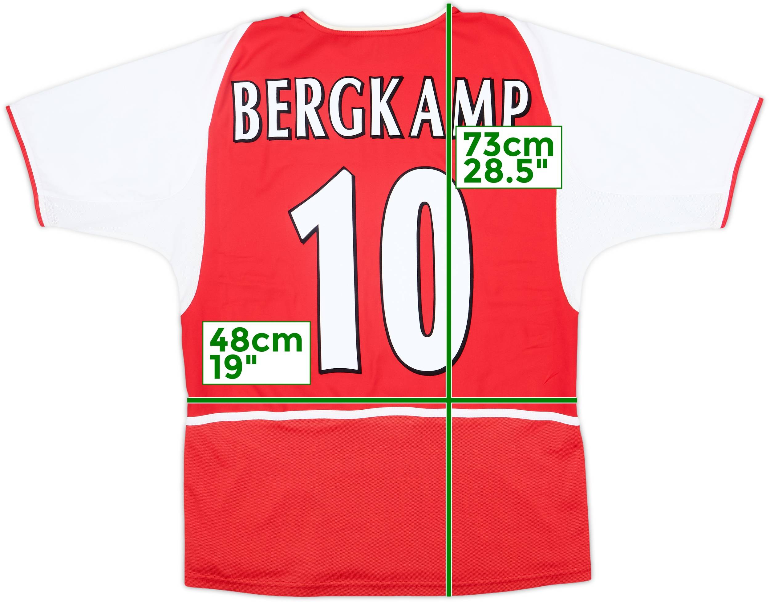 2002-04 Arsenal Home Shirt Bergkamp #10 - 8/10 - (L)