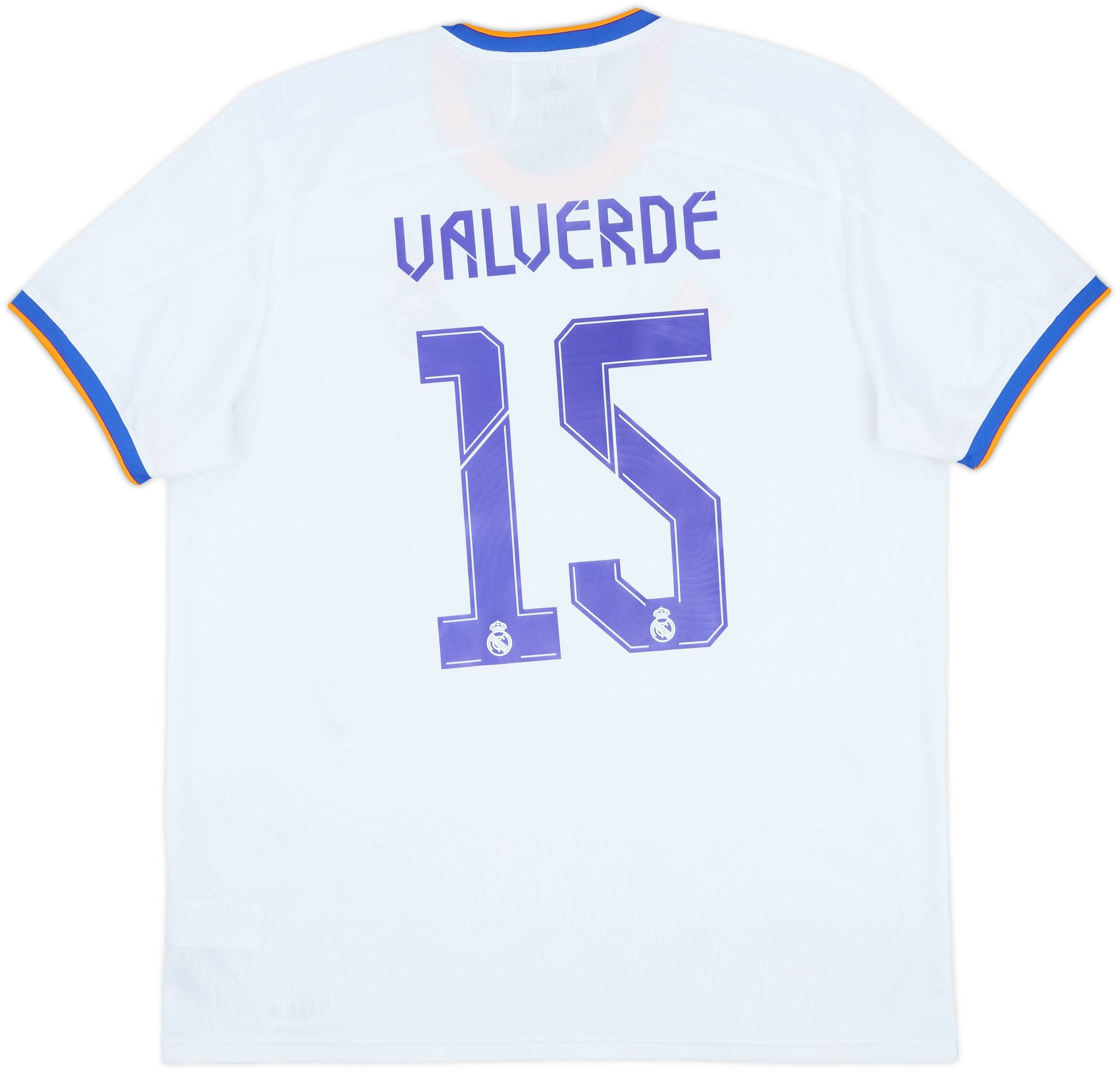 レアル・マドリード VALVERDE 15番 シャツ 2021-22 Real Madrid Home Shirt Valverde #15 - 8/10 - (XL)