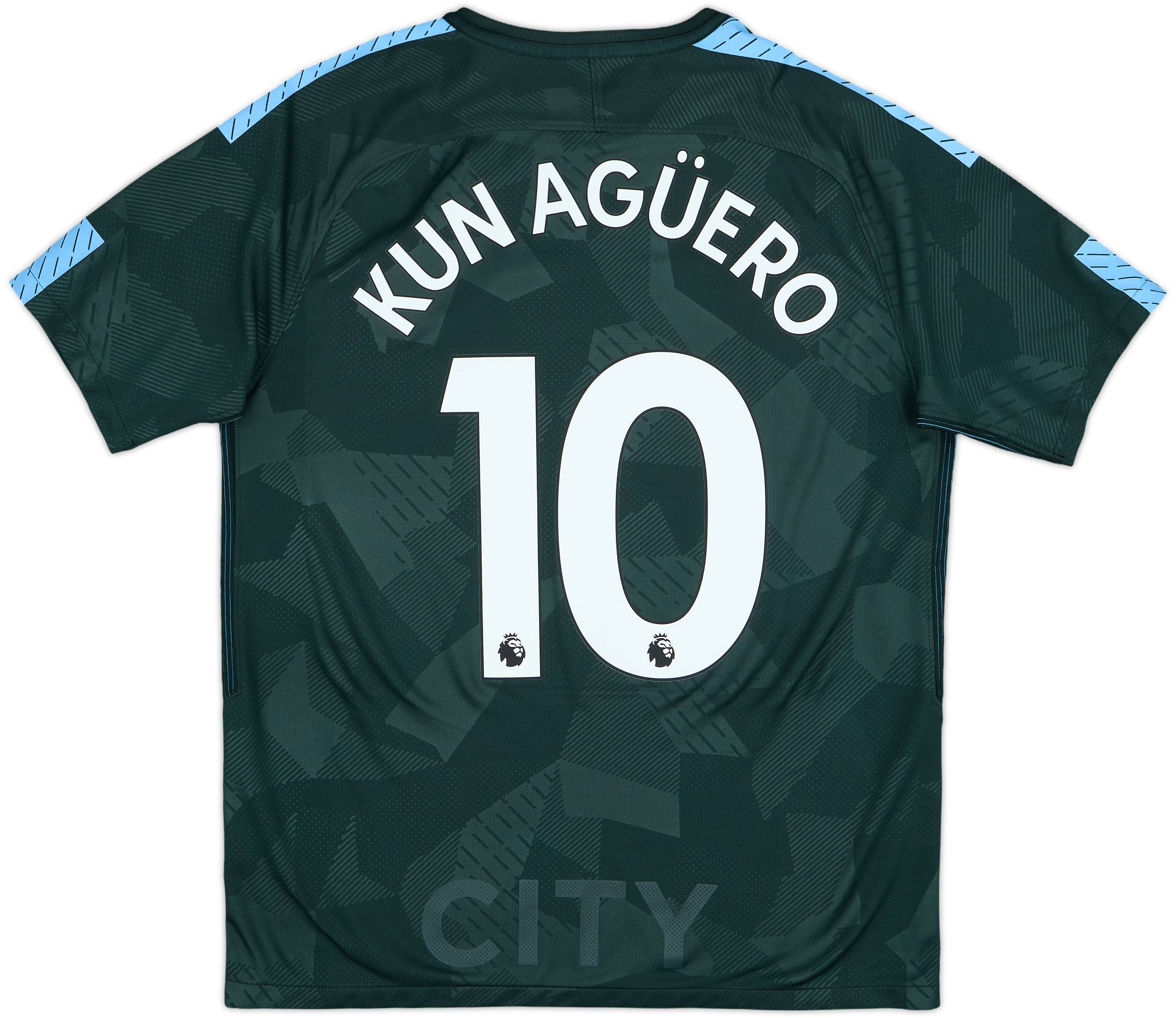 2017-18 Manchester City Away Shirt Kun Aguero #10 - 10/10 - (M)