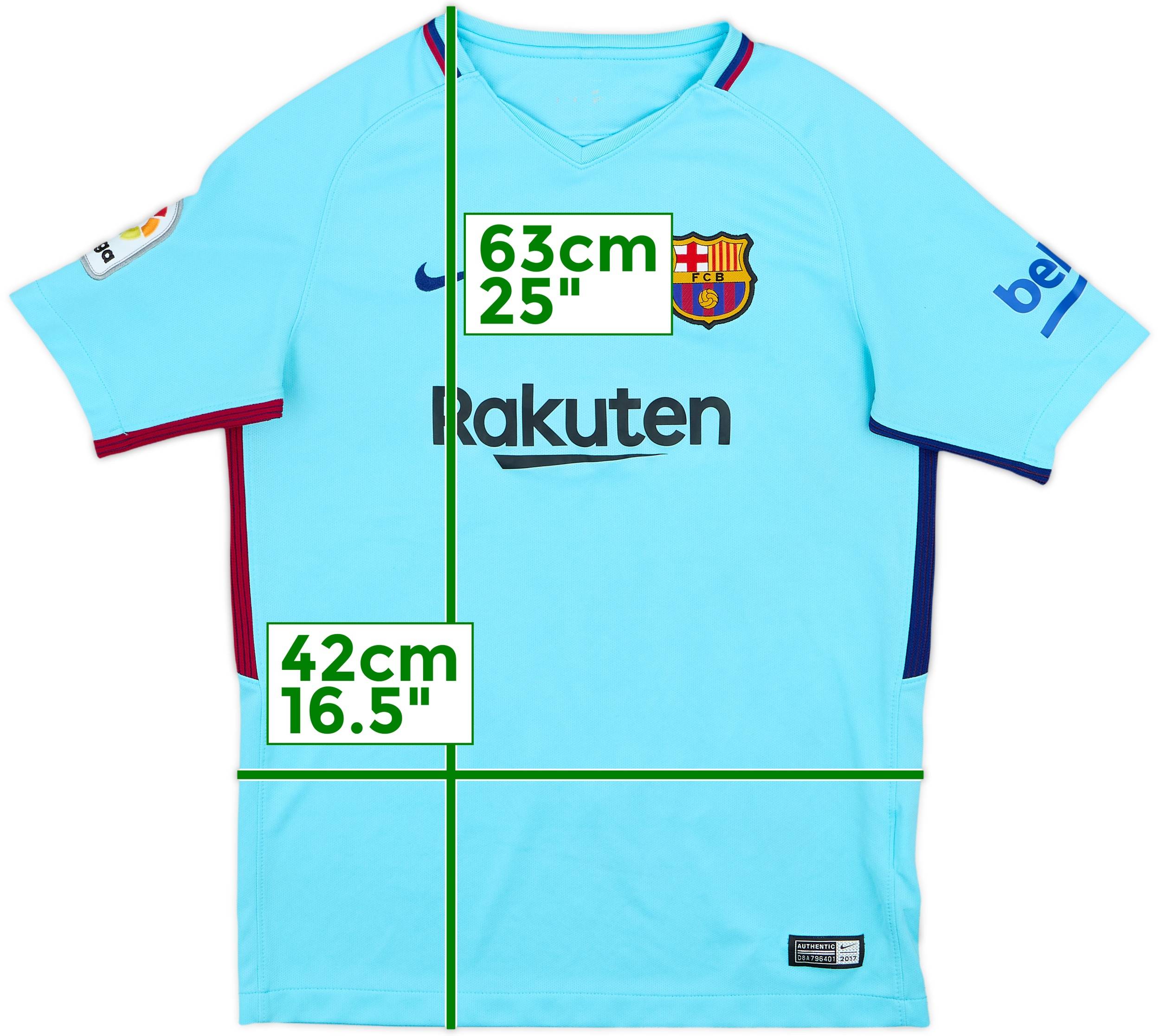 2017-18 Barcelona Away Shirt - 8/10 - (L.Boys)