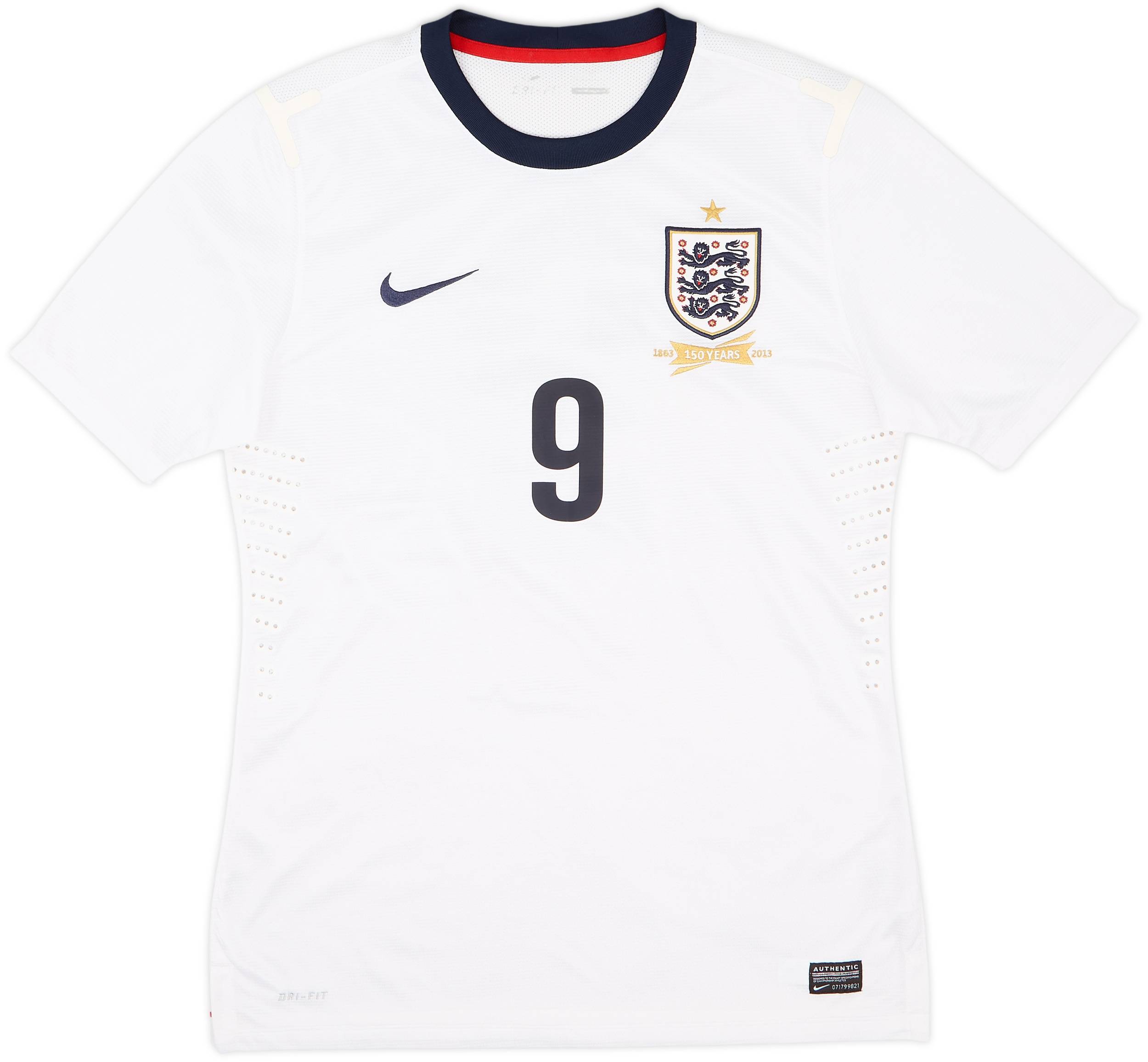 2013 England 150th Anniversary Player Issue Home Shirt #9 - 8/10 - (L)