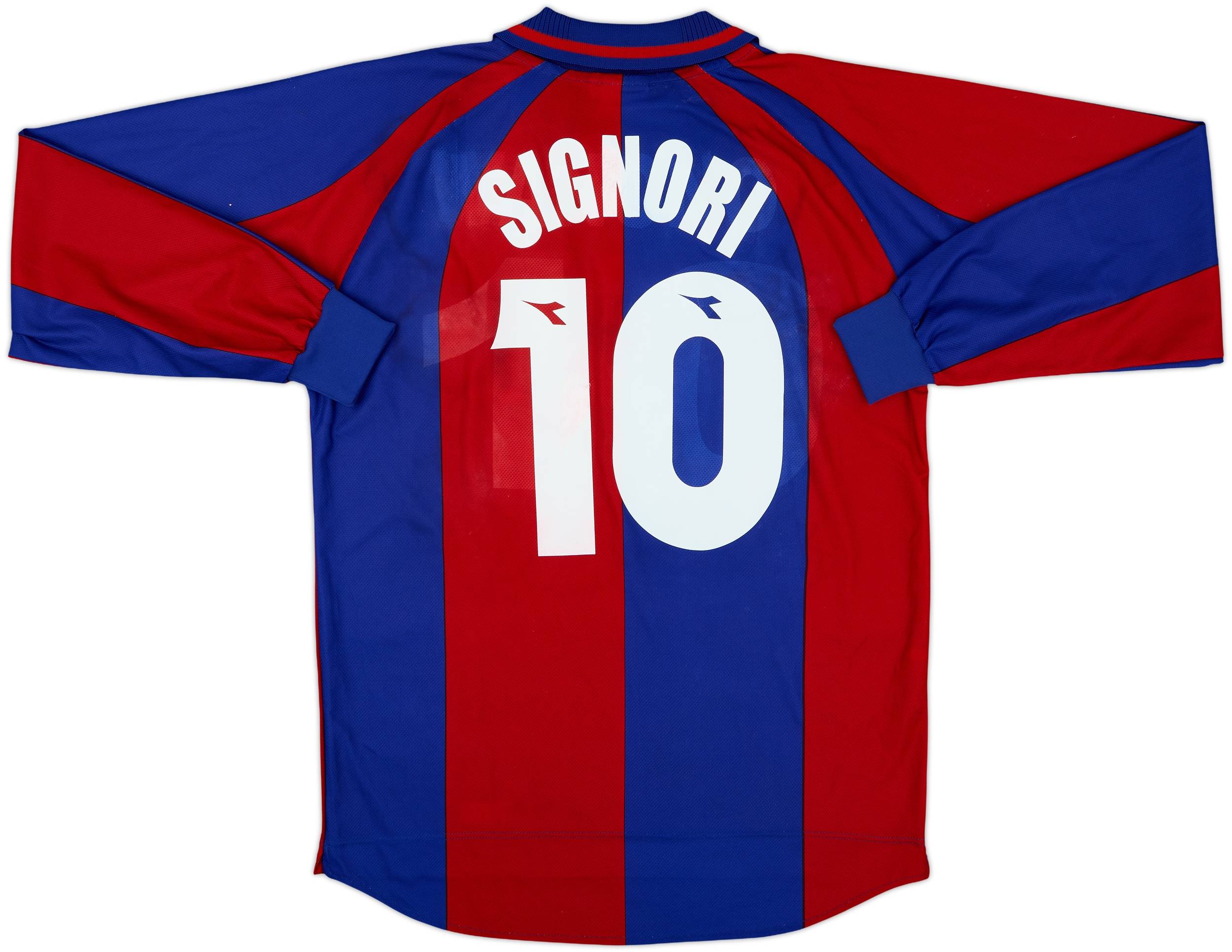 1997-98 Bologna Home L/S Shirt Signori #10 - 5/10 - (XL)