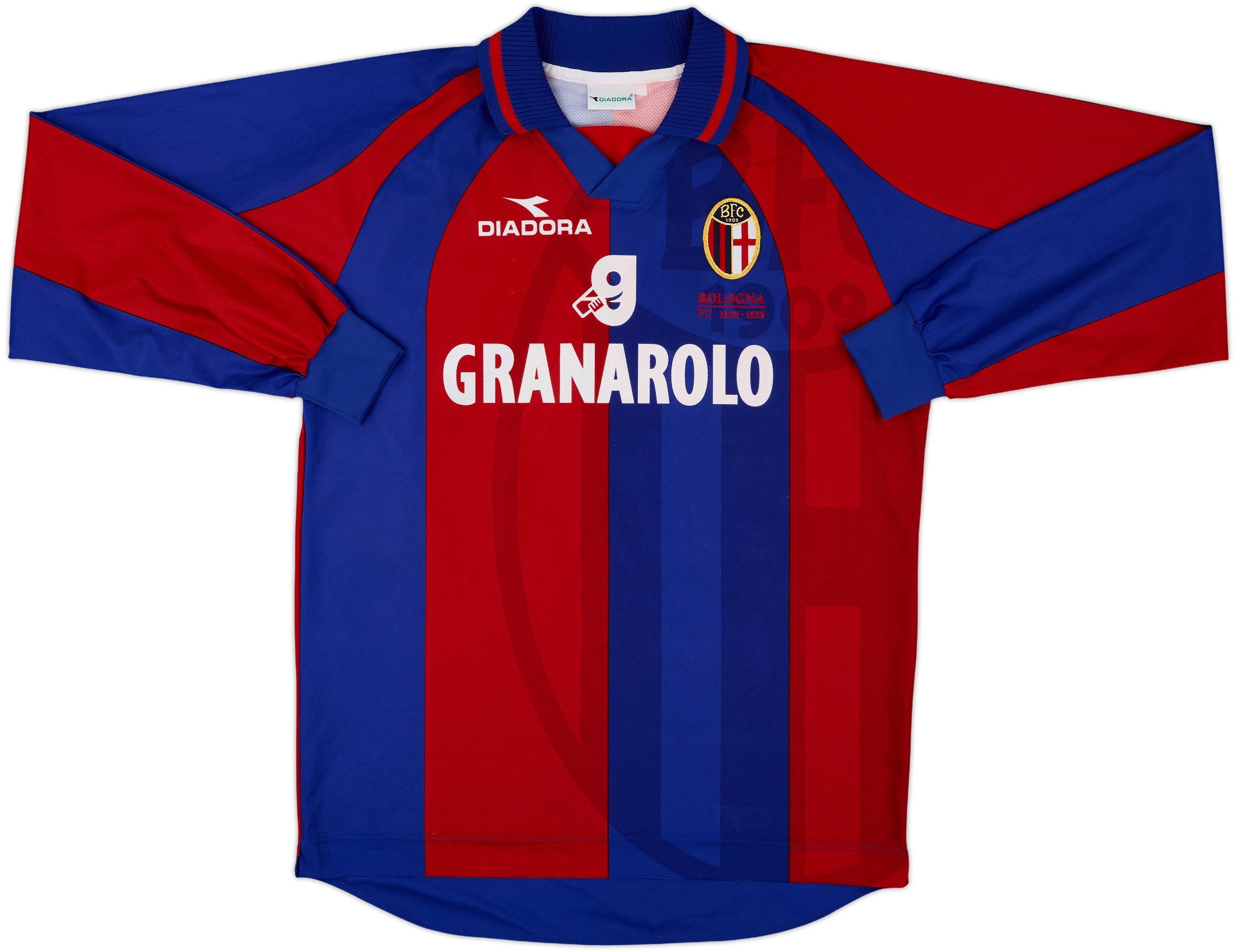 1997-98 Bologna Home L/S Shirt Signori #10 - 5/10 - (XL)