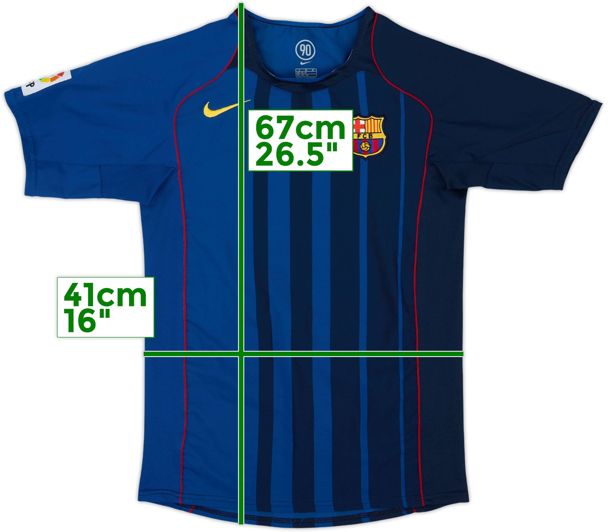 N*ん様 04/05 FC BARCELONA away jersey 2004-05 Barcelona Away Shirt - 8/10 - (L.Boys)