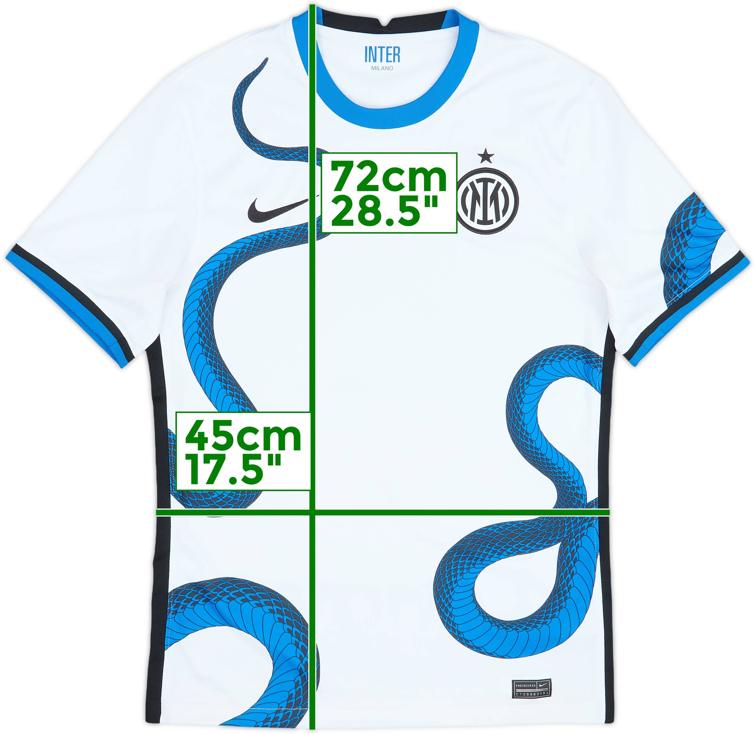 2021-22 Inter Milan Away Shirt - 8/10 - (S)