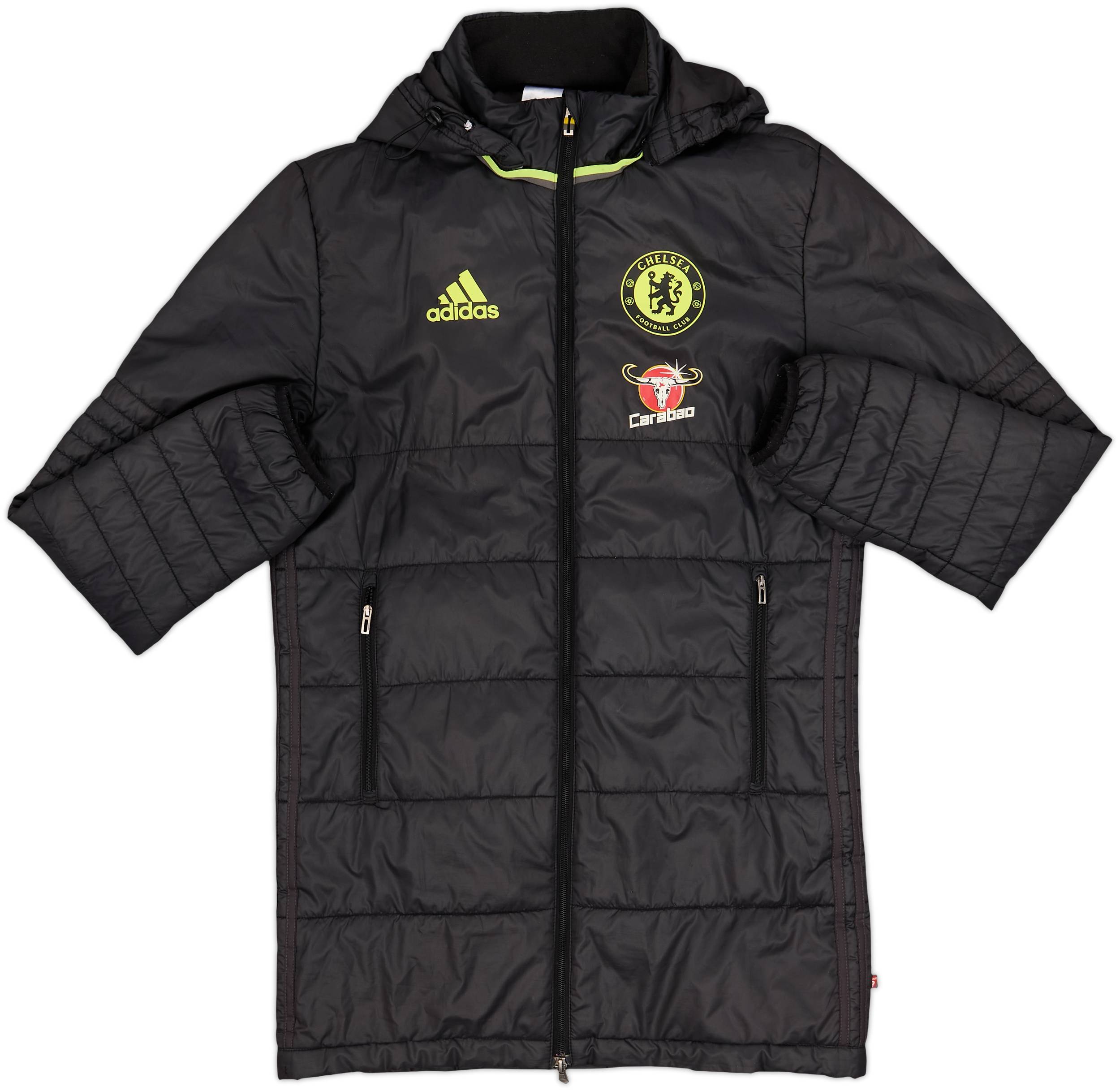 2016-17 Chelsea adidas Hooded Padded Bench Coat - 6/10 - (S)