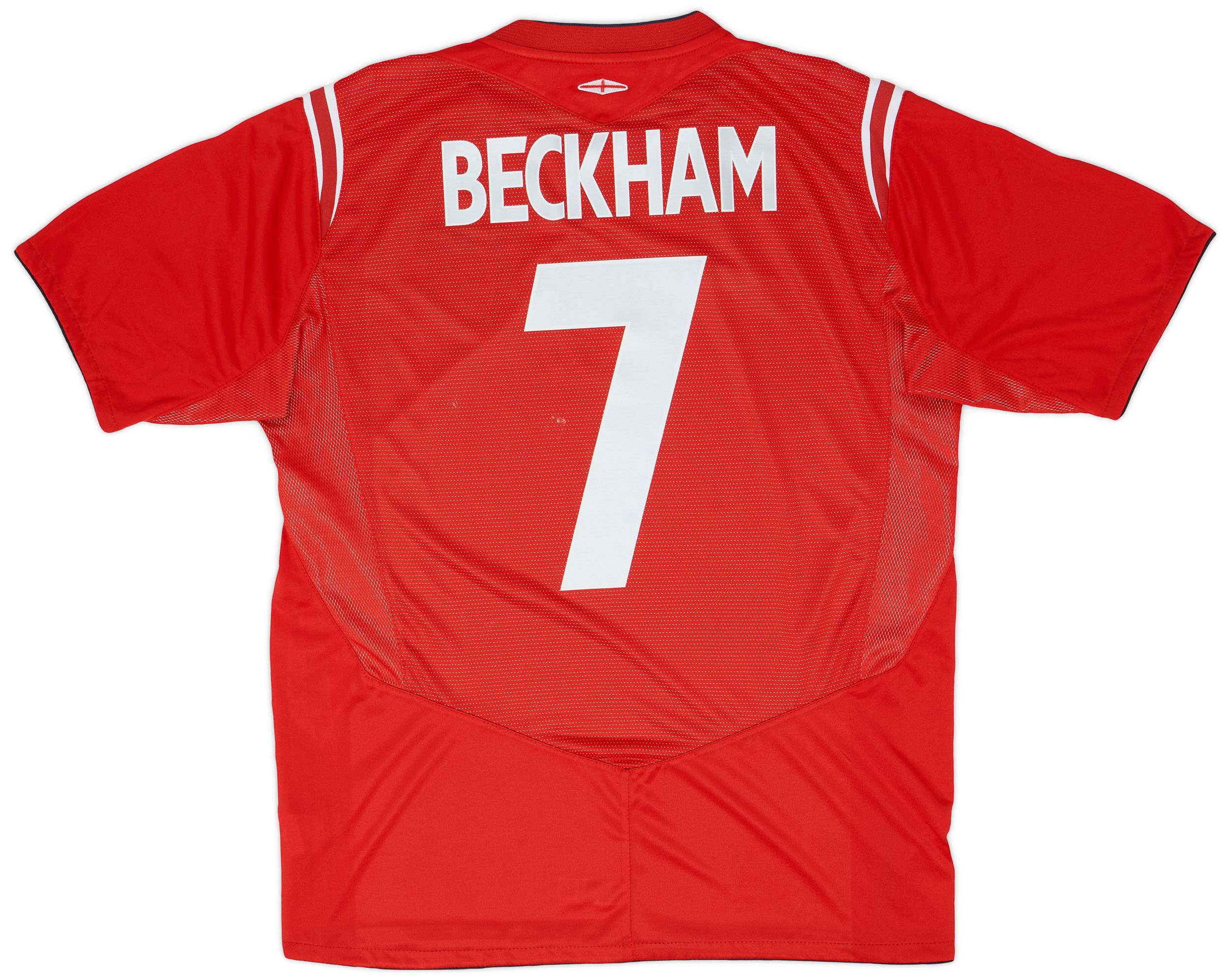 2004-06 England Away Shirt Beckham #7 - 6/10 - (L)