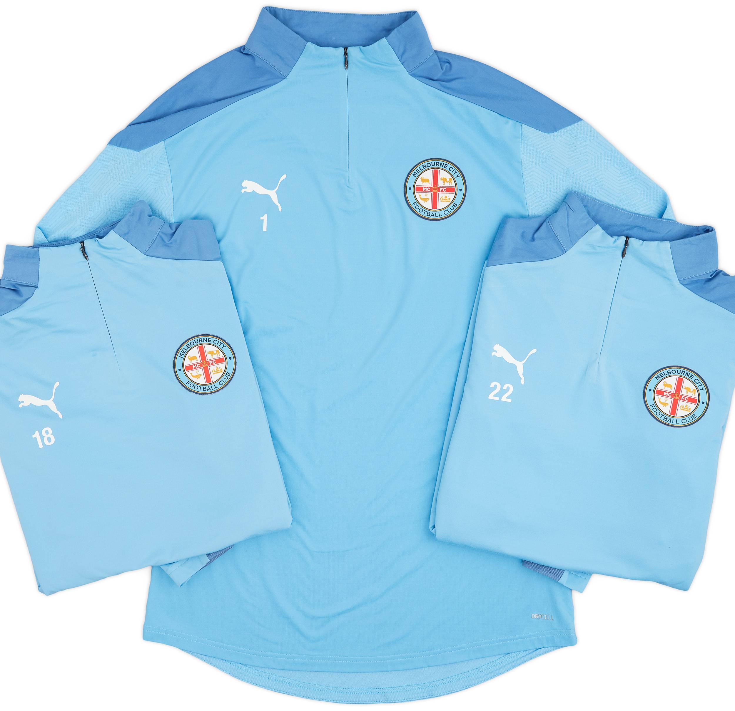 2021-22 Melbourne City Player Issue 1/4 Zip Training Top # - 3/10 - (L)