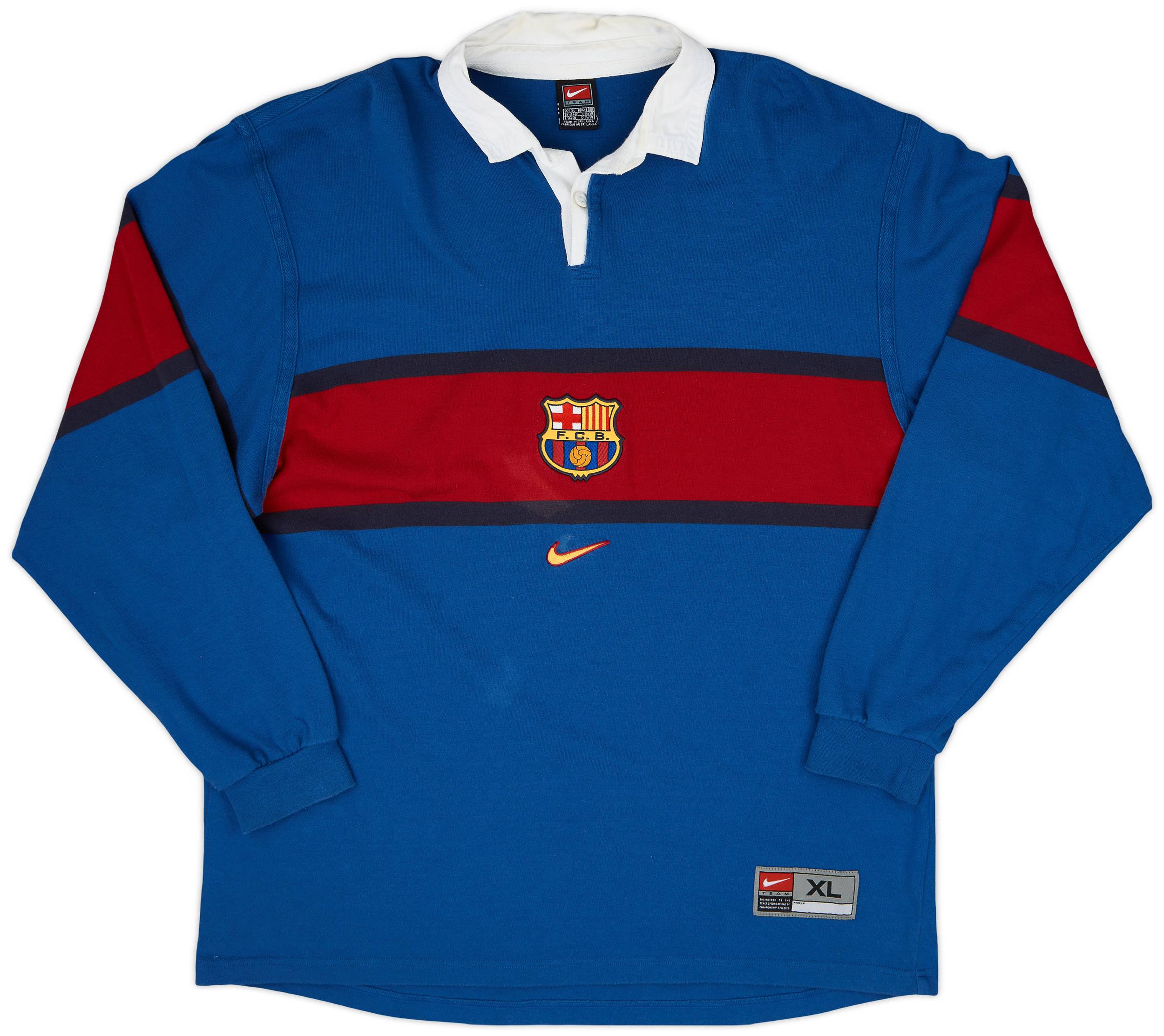 1999-00 Barcelona Nike Rugby L/S Shirt - 8/10 - (XL)