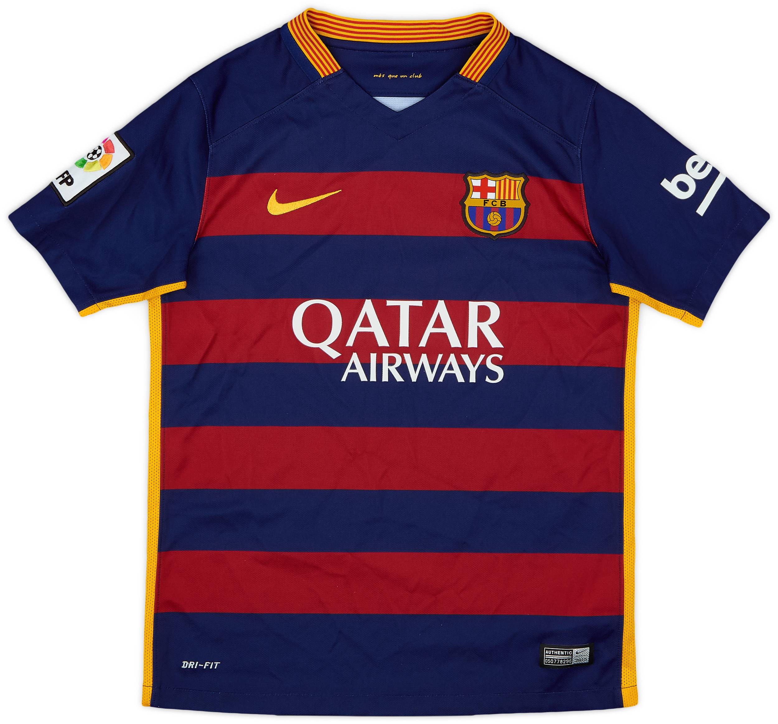 2015-16 Barcelona Home Shirt - 9/10 - (M.Boys)