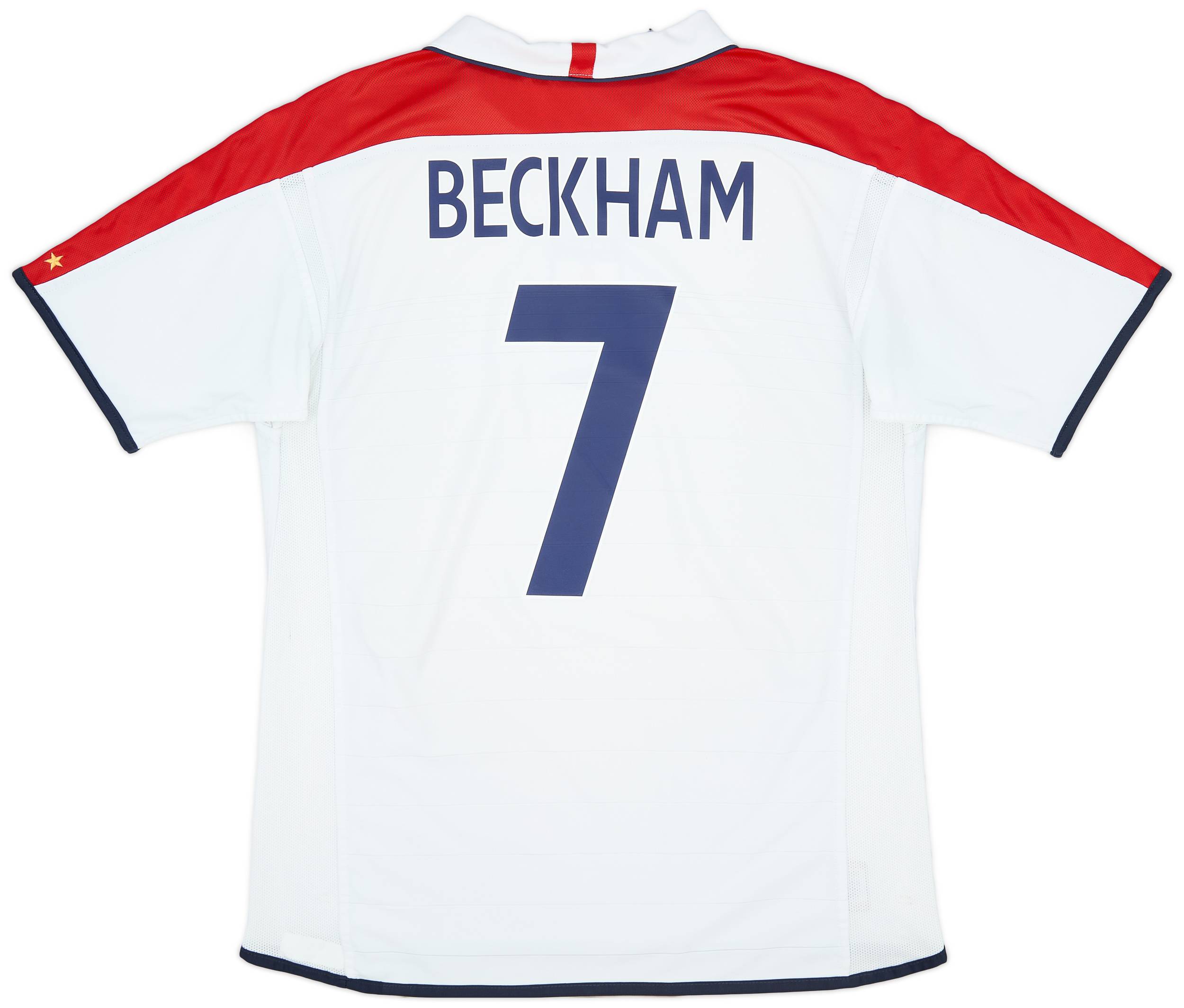 2003-05 England Home Shirt Beckham #7 - 6/10 - (L)