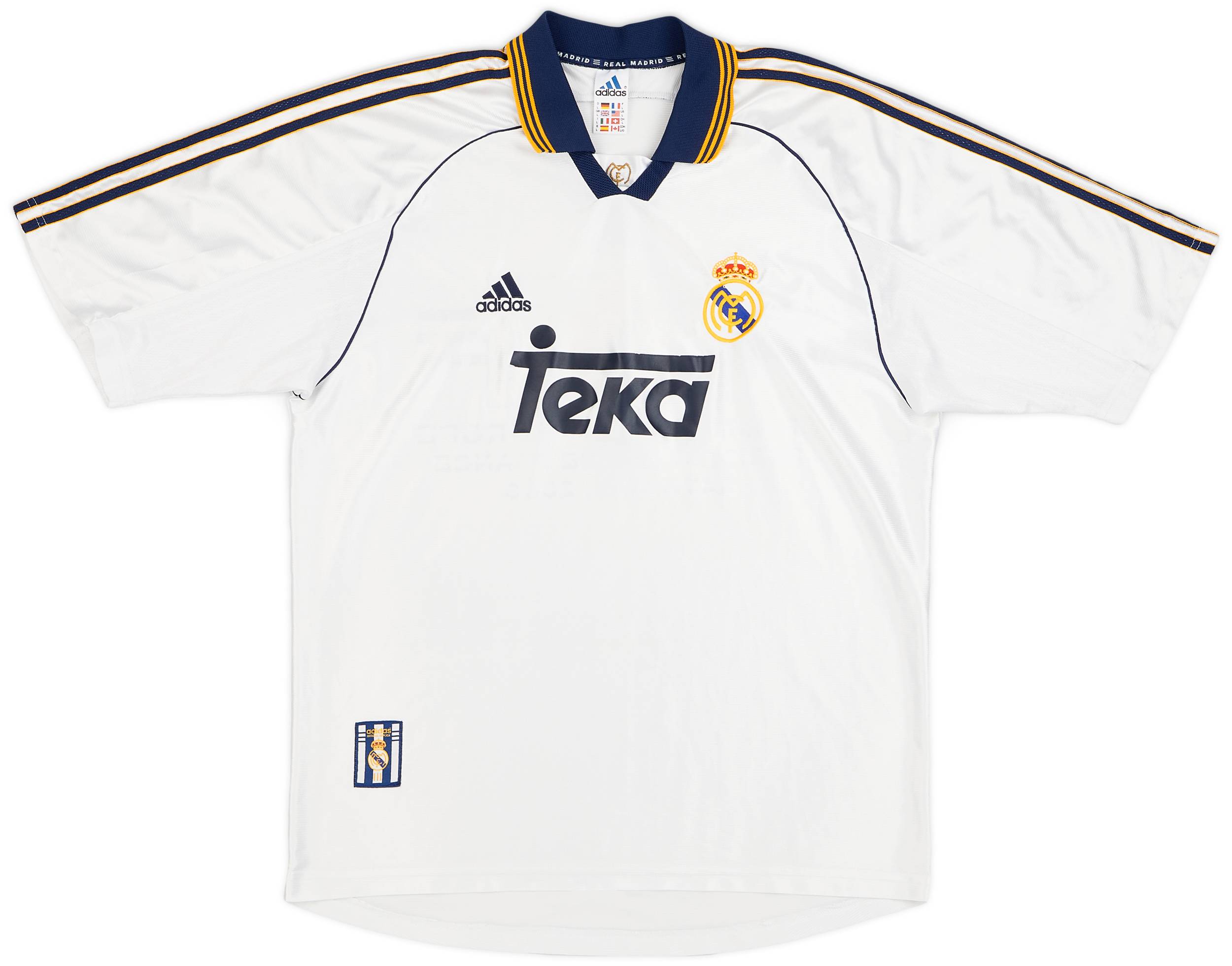 1998-00 Real Madrid 'Champions of Europe' Home Shirt - 8/10 - (L)