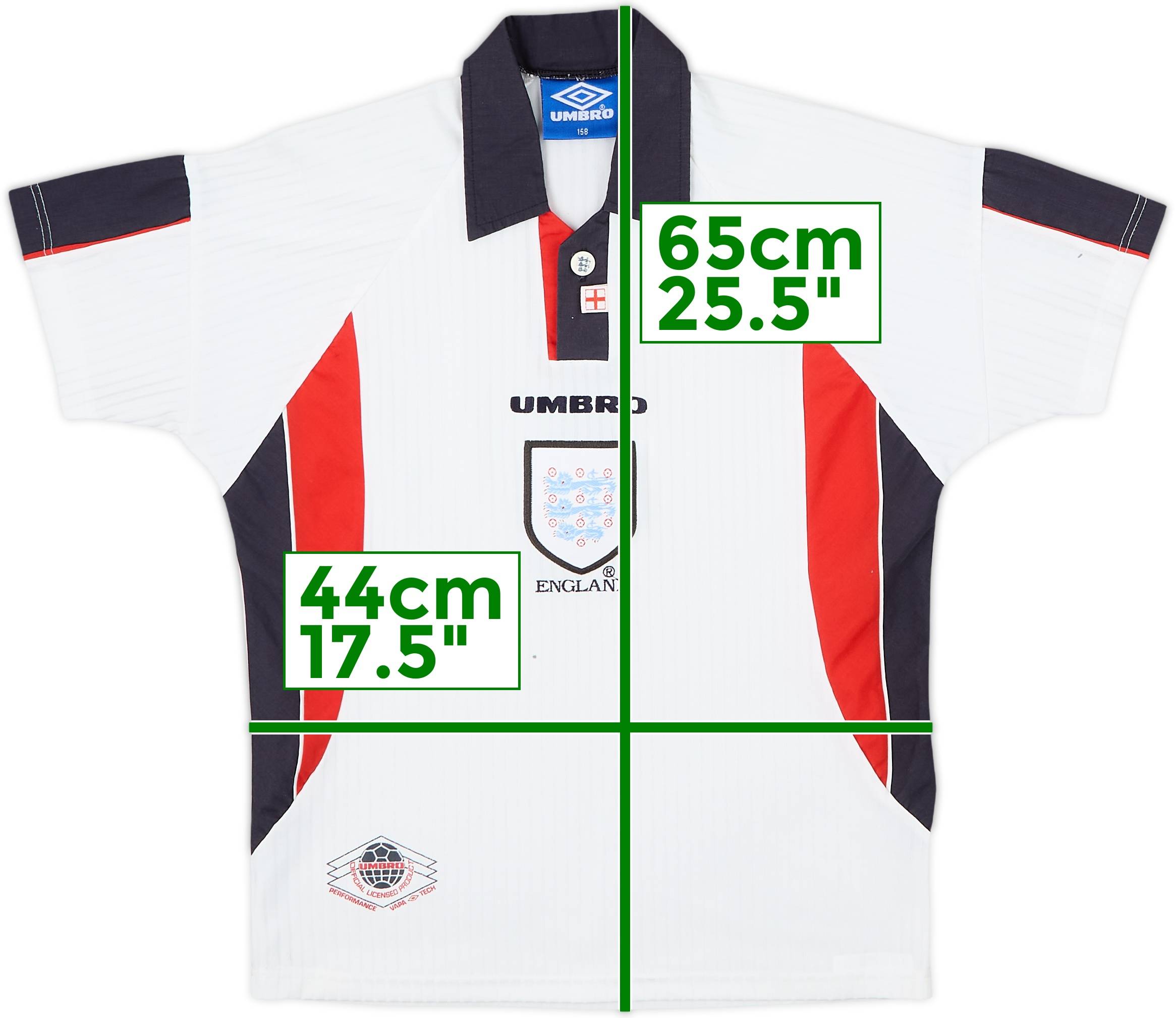 1997-99 England Home Shirt - 7/10 - (L.Boys)