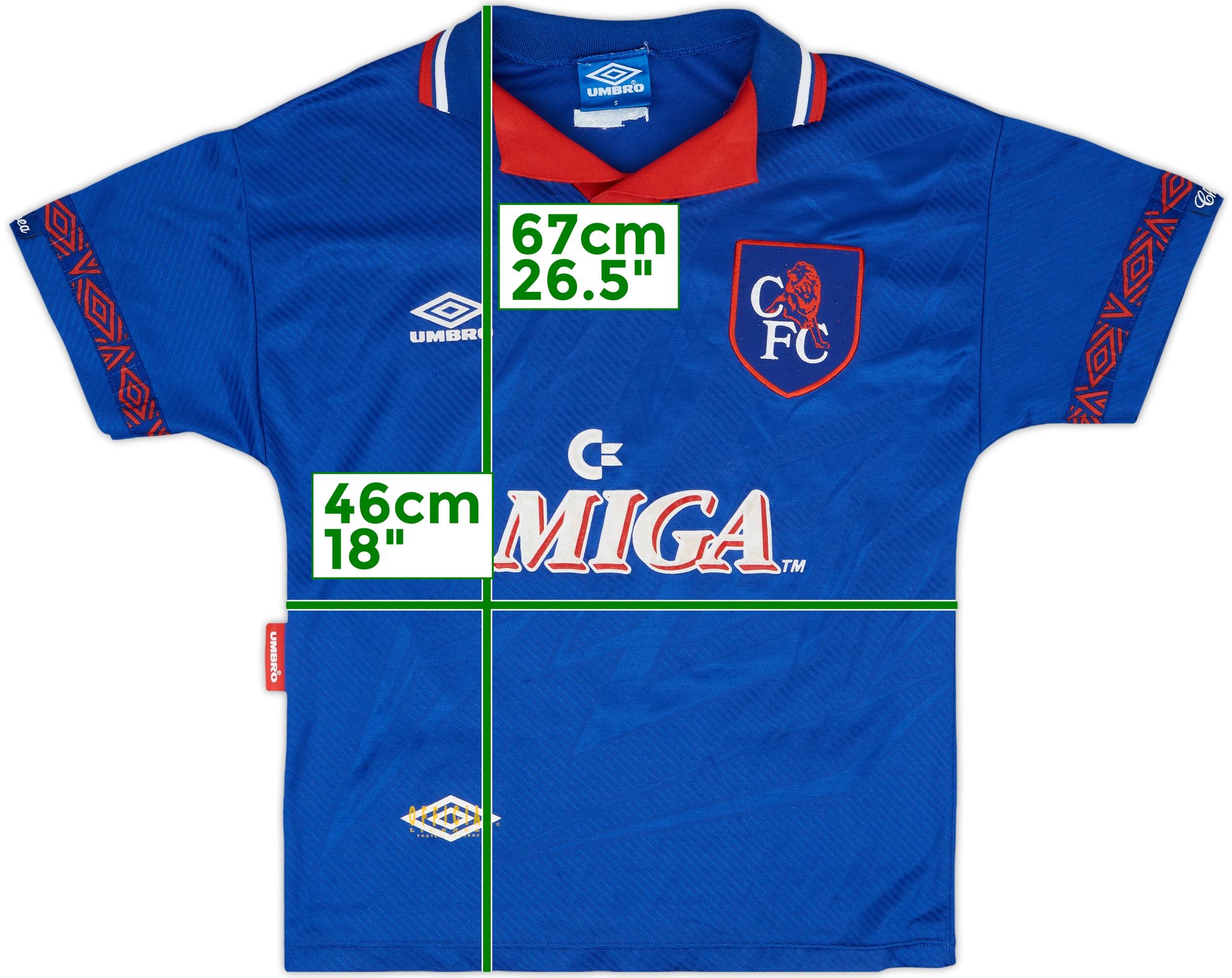 1993-94 Chelsea Home Shirt Hoddle #20 - 7/10 - (S)