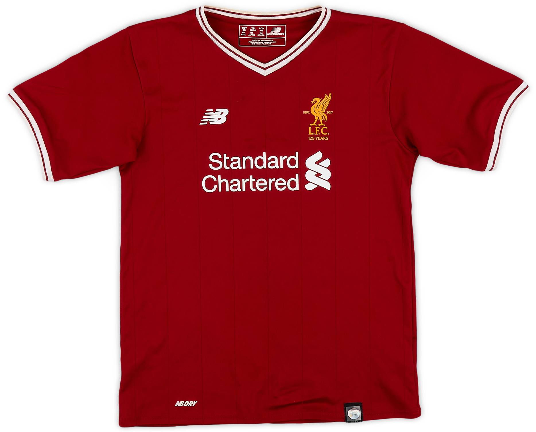 2017-18 Liverpool 125 Years Home Shirt - 6/10 - (6-7 Years)