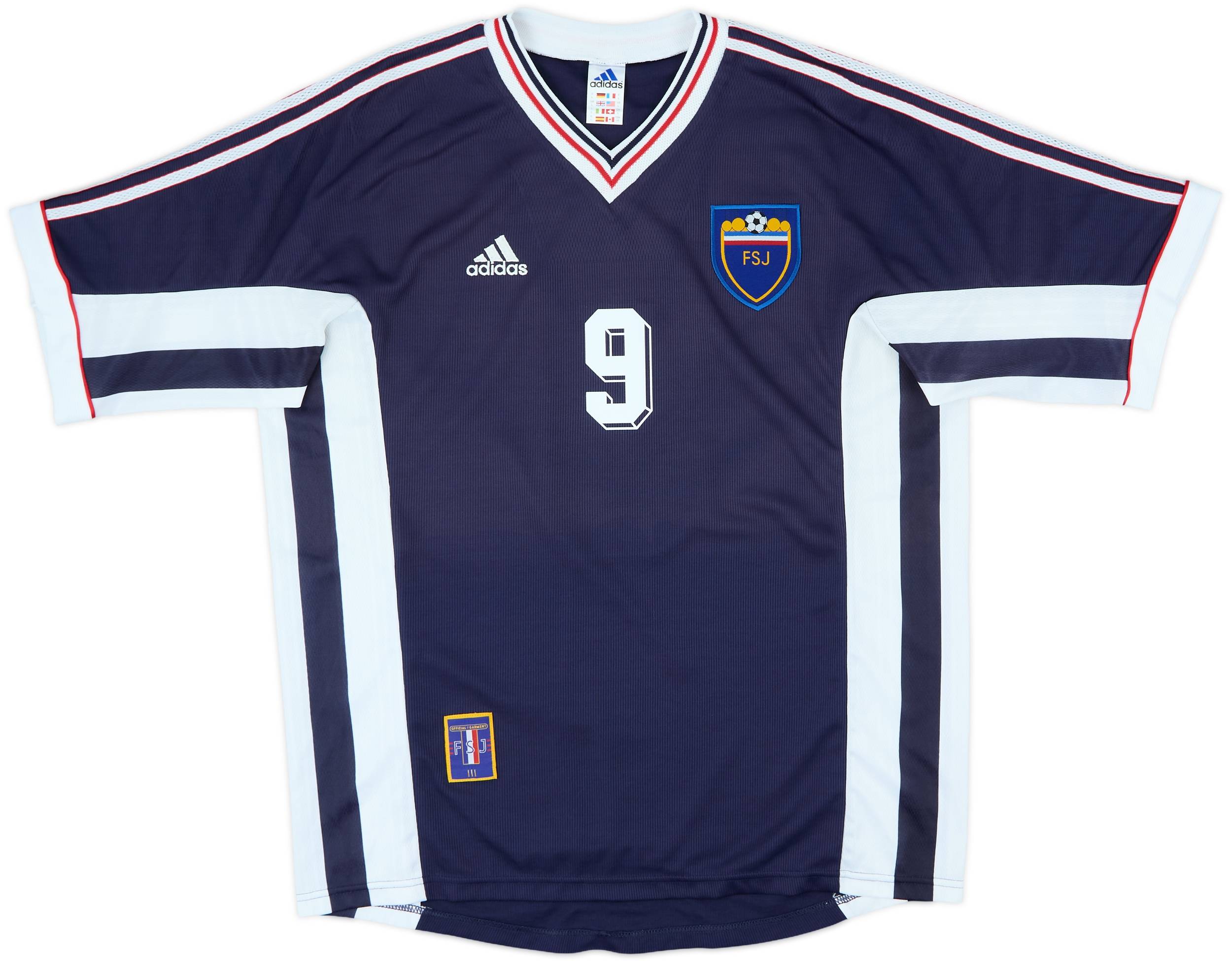 1998-99 Yugoslavia Home Shirt Mijatovic #9 - 10/10 - (L)