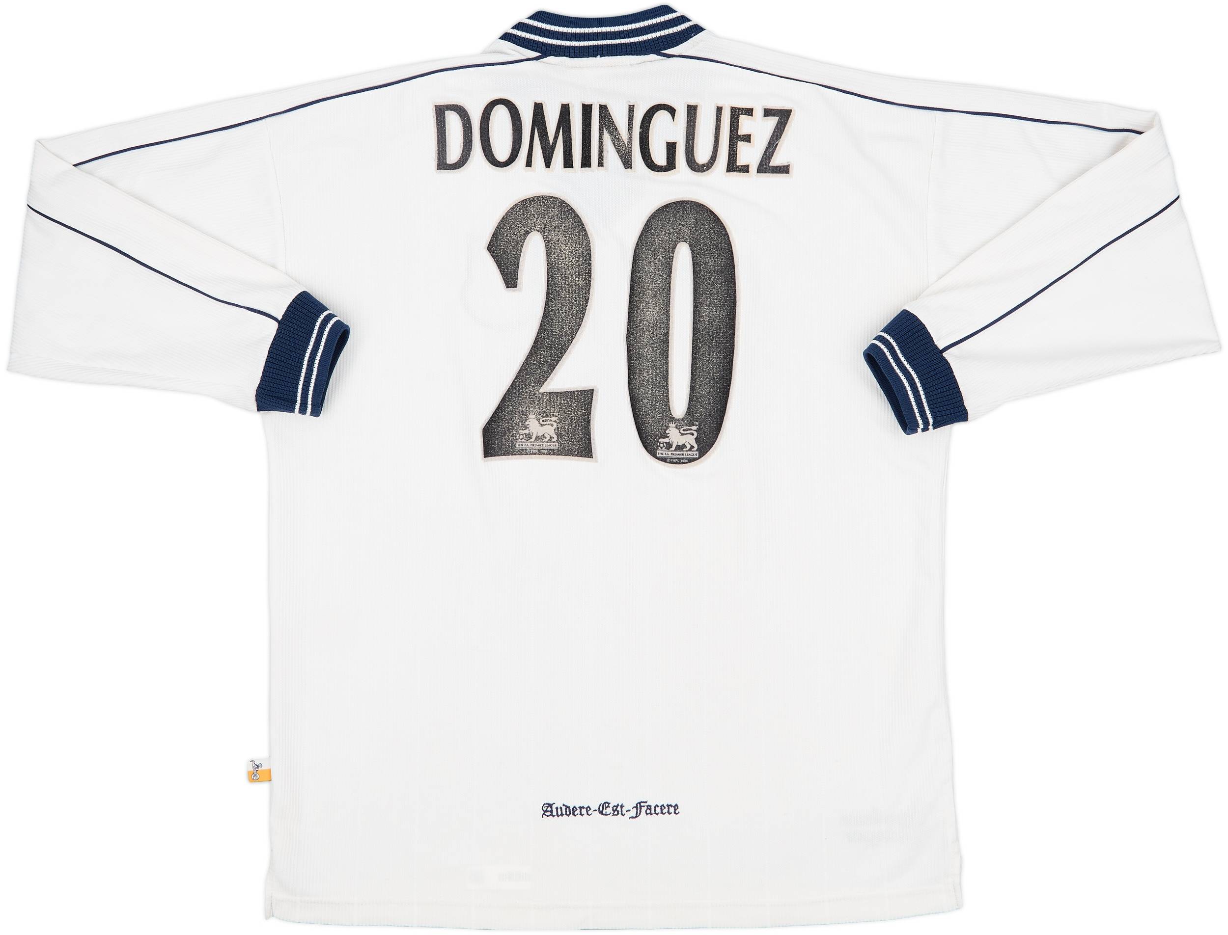 1997-99 Tottenham Home L/S Shirt Dominguez #20 - 5/10 - (L)