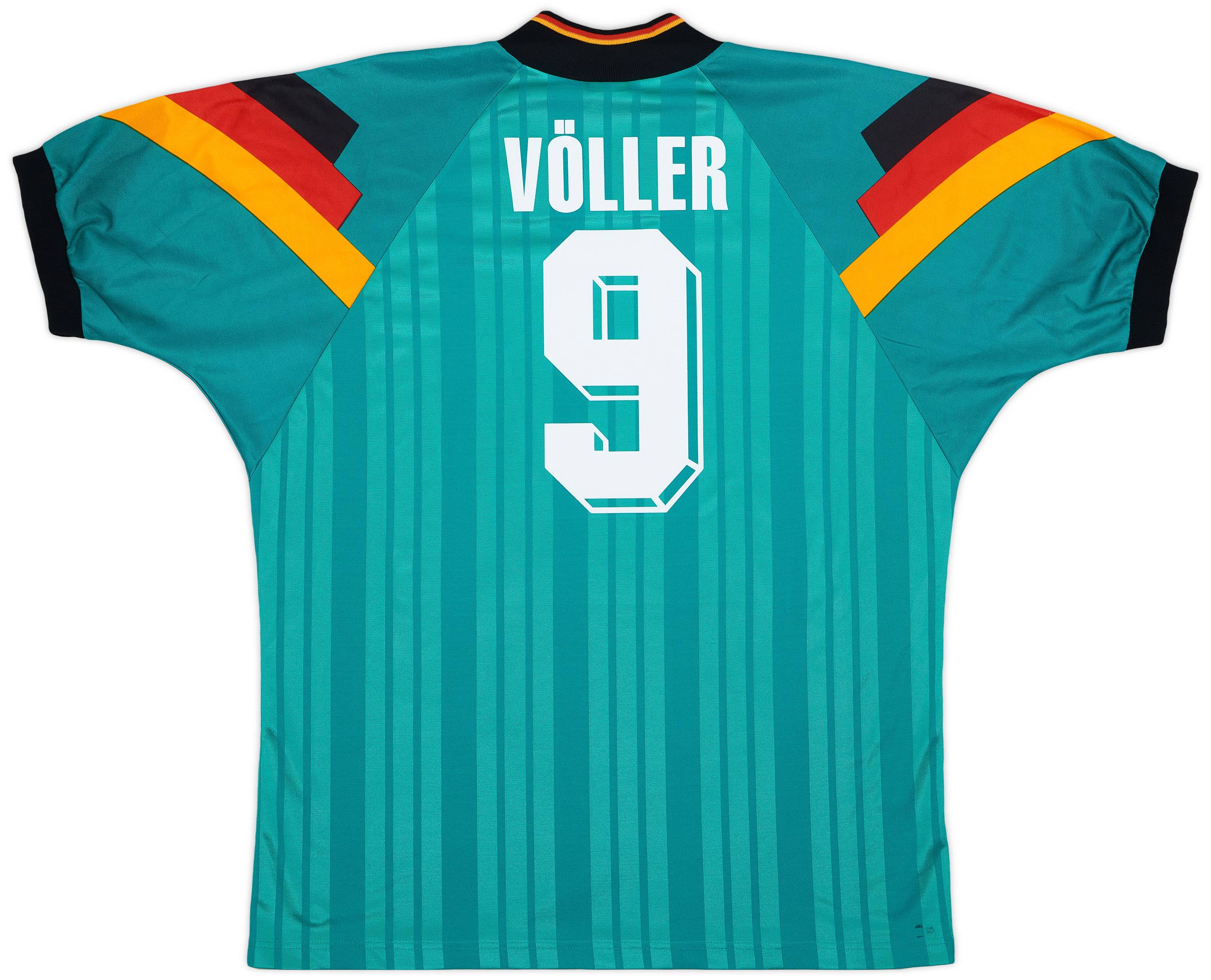 1992-94 Germany Away Shirt Voller #9 - 9/10 - (XL)